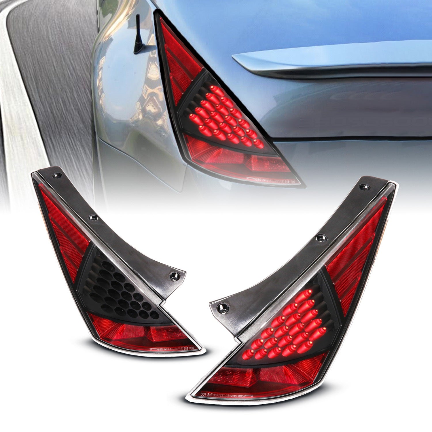 Anzo USA 321099 LED Tail Light Assembly Fits 03-07 350Z