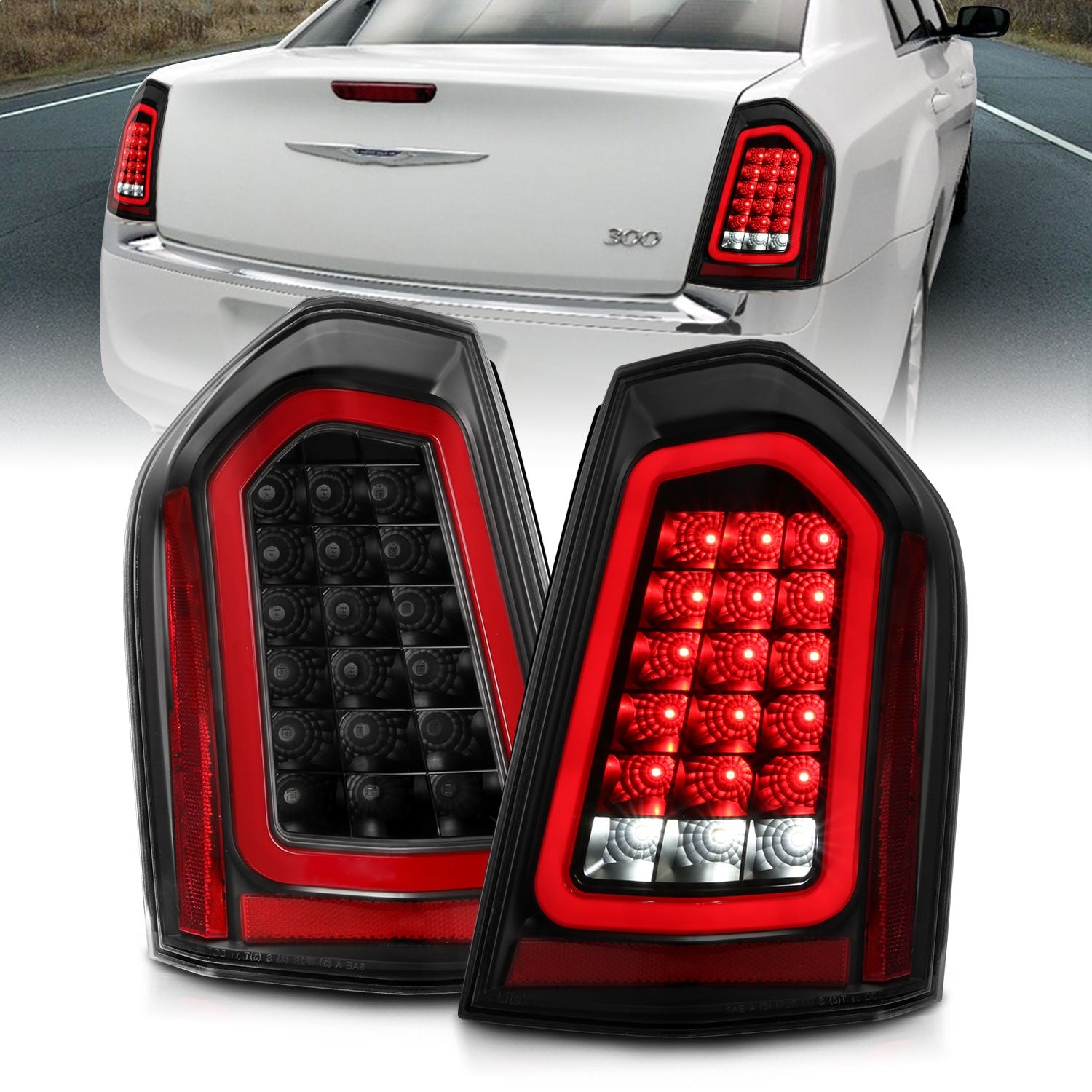 Anzo USA 321343 LED Tail Light Assembly Fits 11-14 300