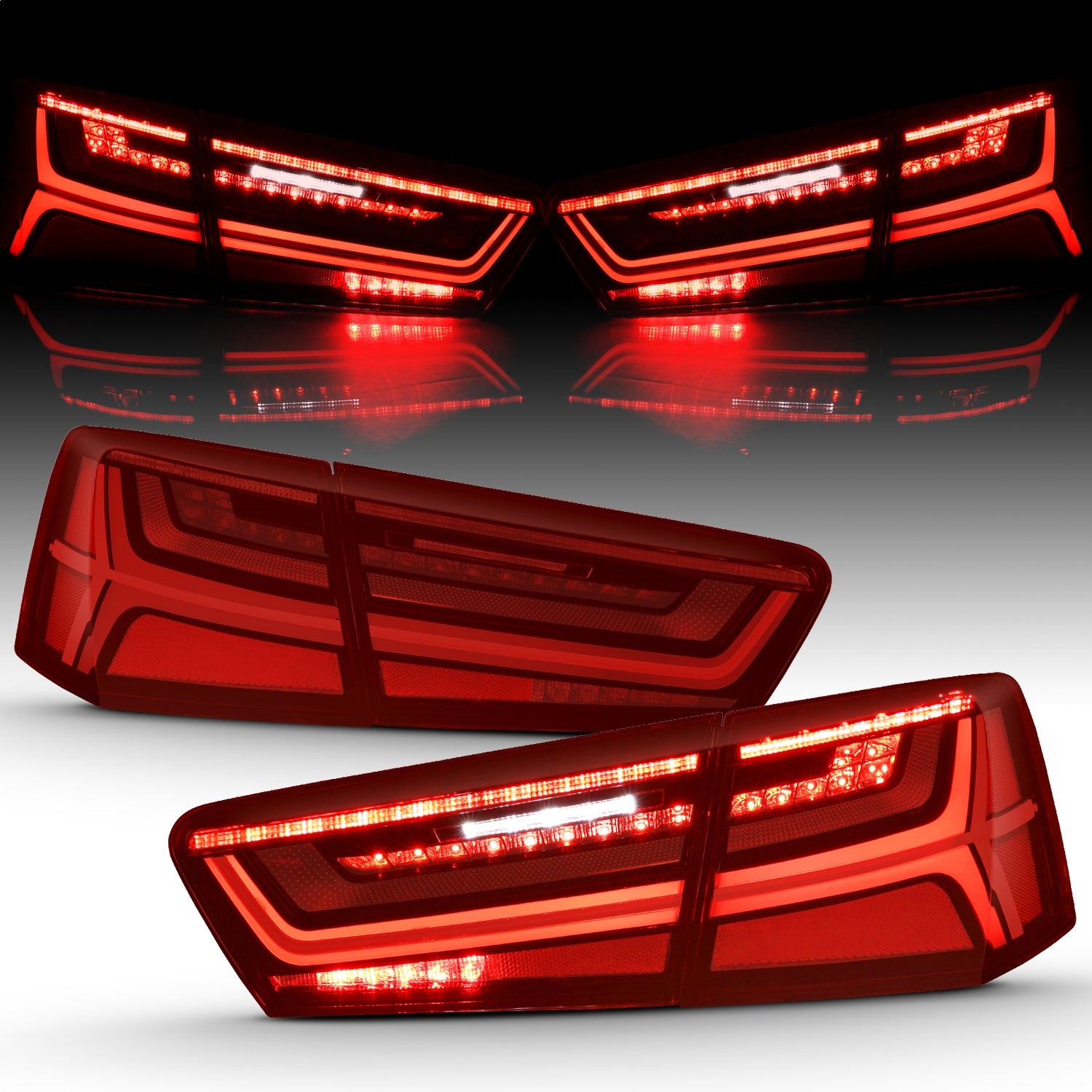 Anzo USA 321353 LED Tail Light Assembly Fits 12-15 A6 A6 Quattro S6