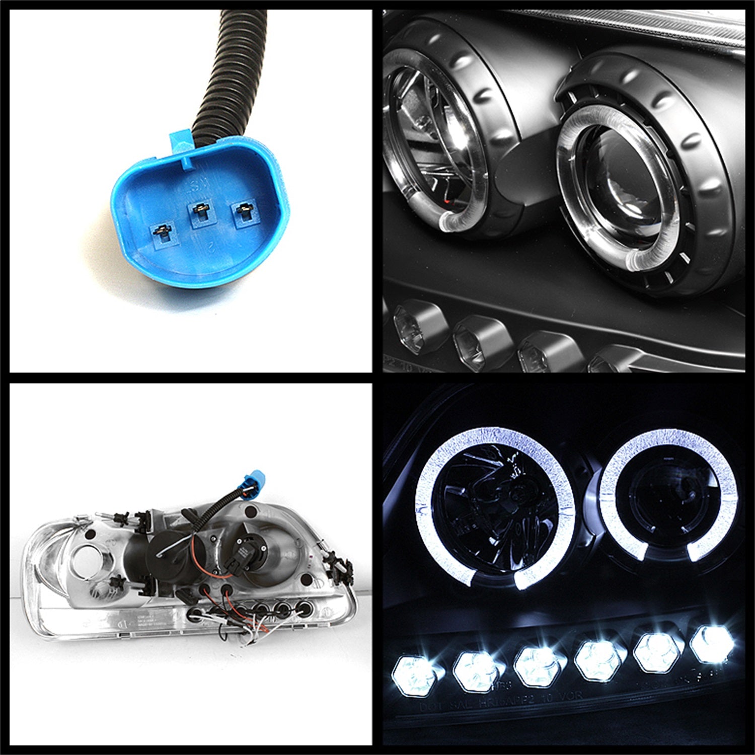 Spyder Auto 5010261 Halo LED Projector Headlights Fits 97-03 Expedition F-150