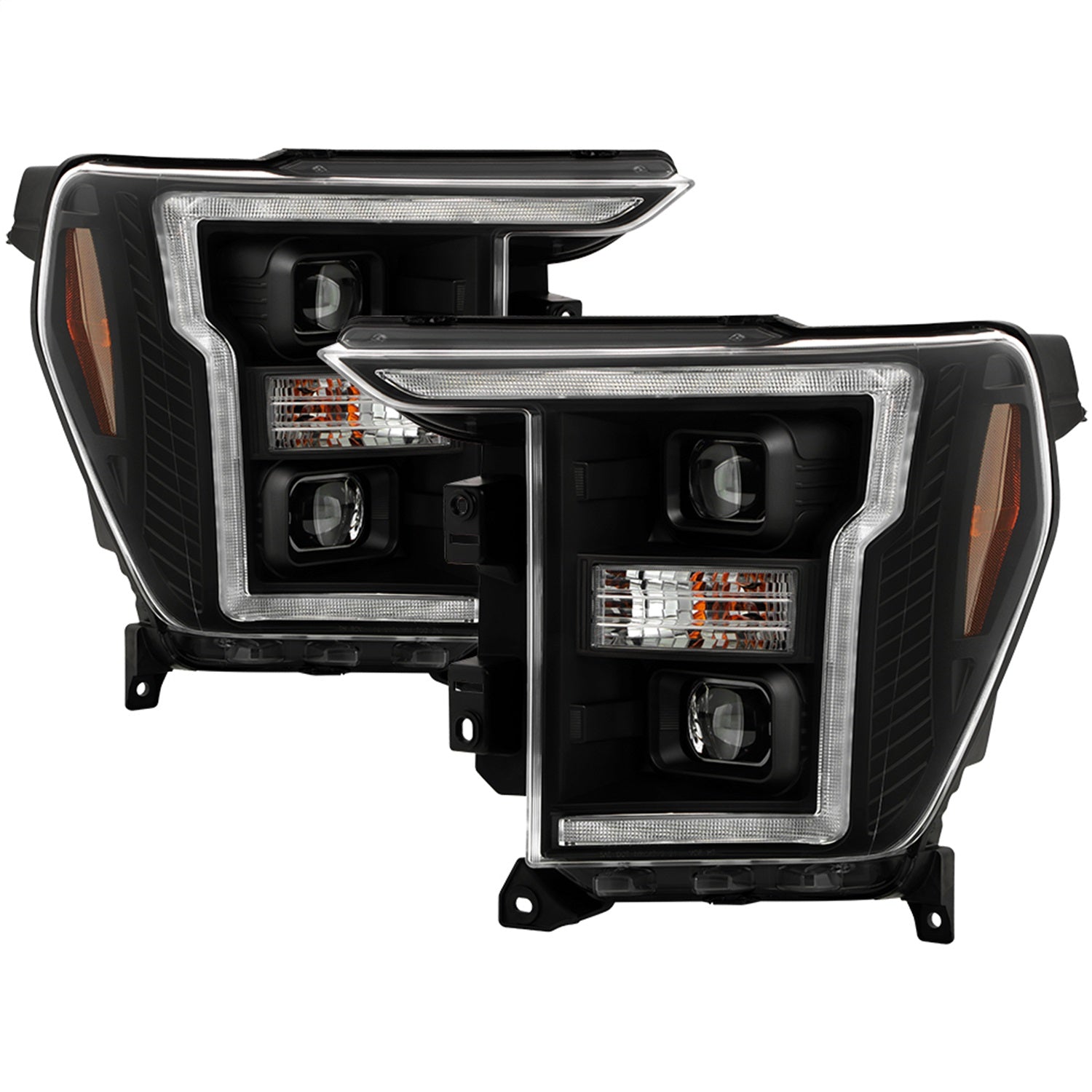 Spyder Auto 5088703 LED Crystal Headlights Fits 20-21 F-150