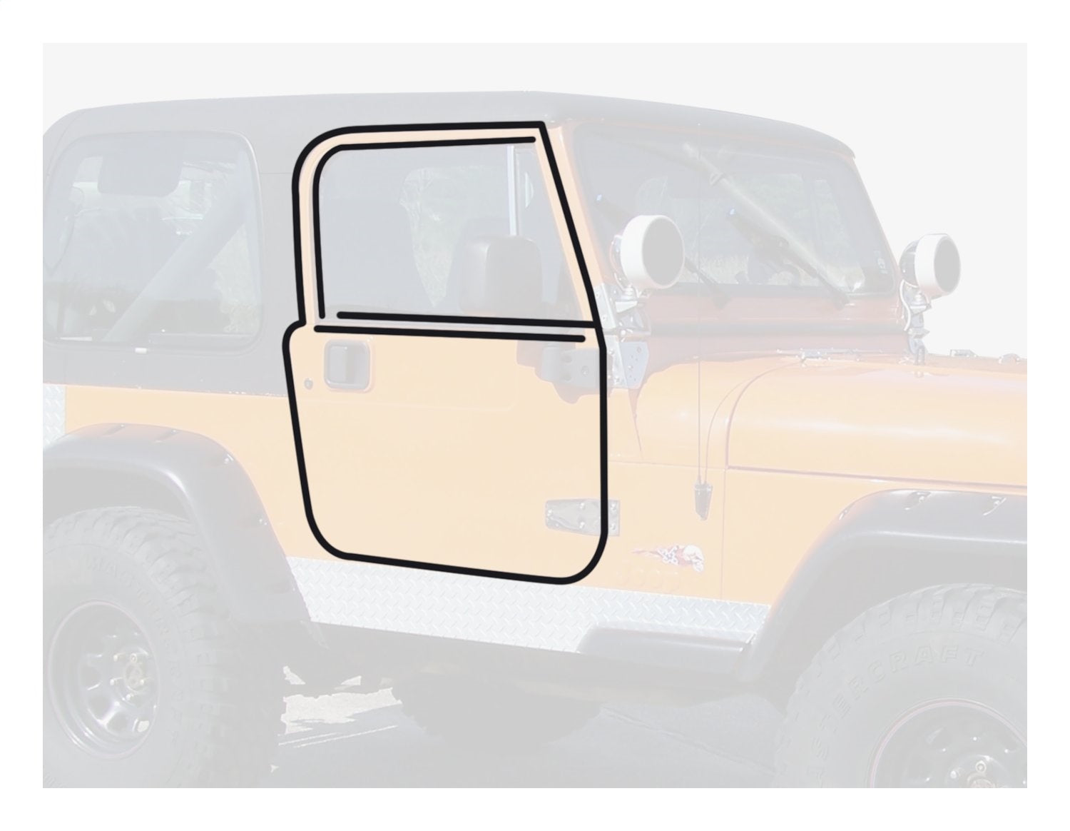 Crown Automotive 55176222MK Door Seal Master Kit