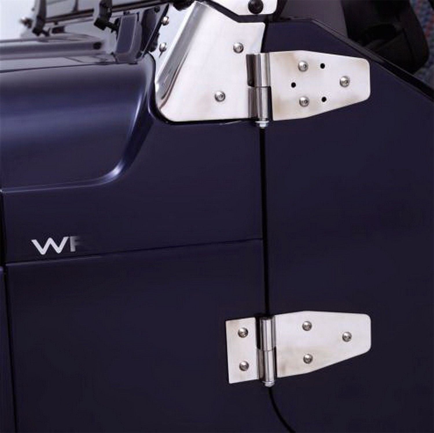 Rampage 7607 Lower Door Hinge Brackets Fits CJ5 CJ7 Wrangler (TJ) Wrangler (YJ)