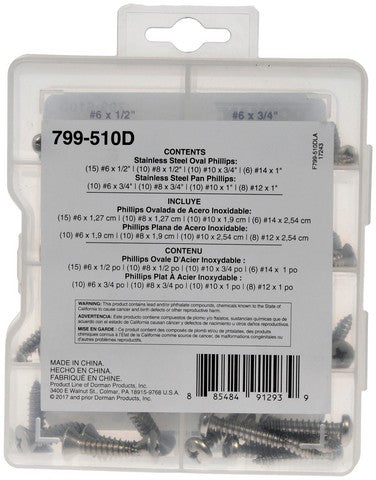 Dorman Trim Screw Assortment  799-510D