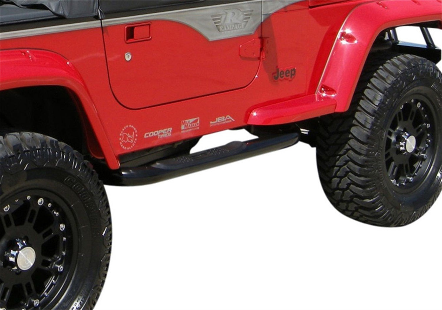 Rampage 8825 Body Side 3 in. Round Step Bar Wheel -To- Wheel