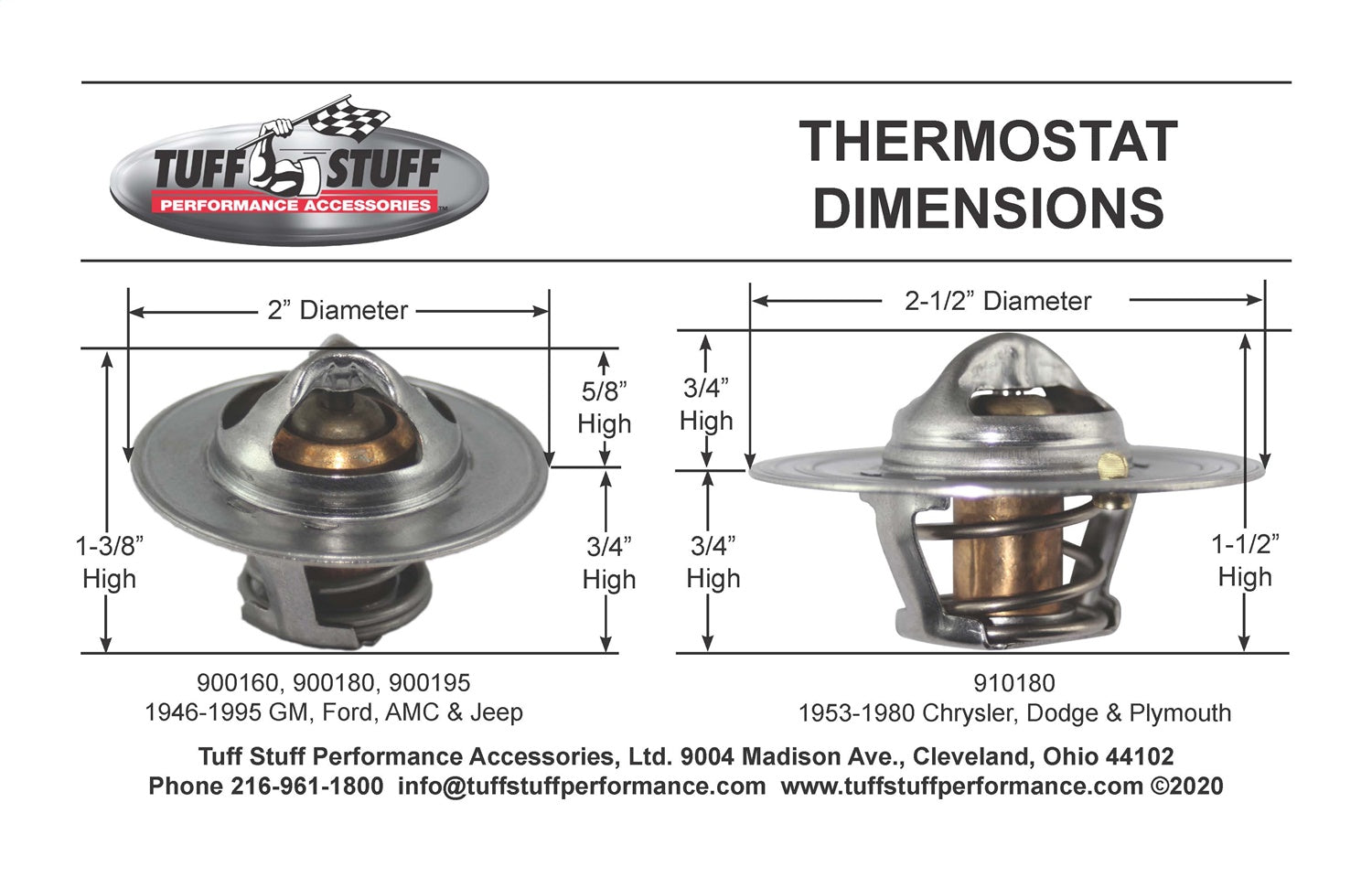 Tuff Stuff Performance 900195 High Flow Thermostat