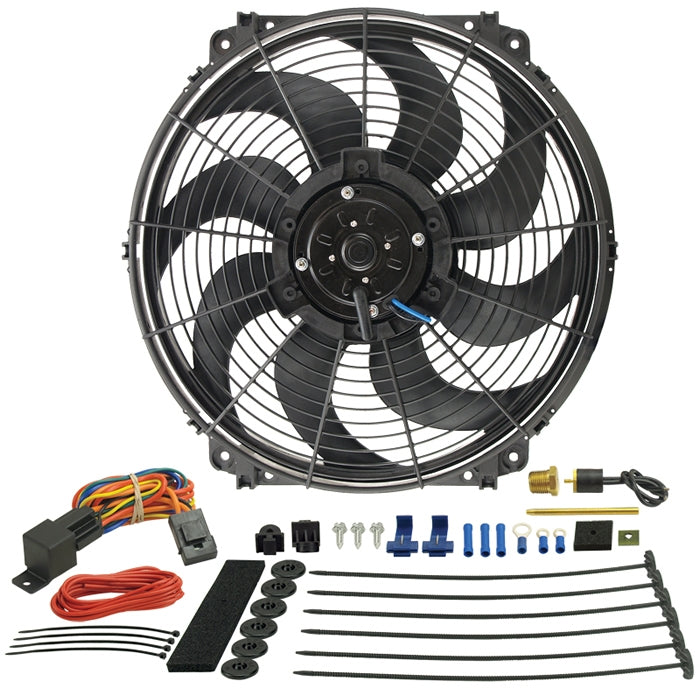 Derale 16016 Tornado Electric Fan And Dual Probe Fan Controller Kit