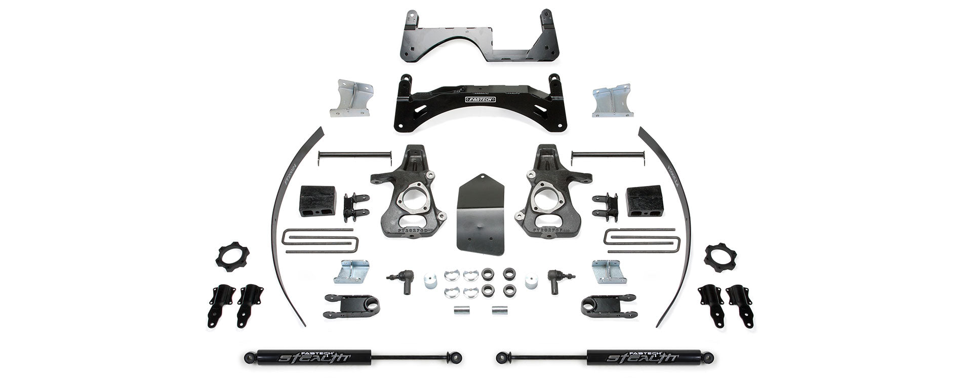 Fabtech K1068M Basic Lift System w/Shocks Fits 14-18 Sierra 1500 Silverado 1500