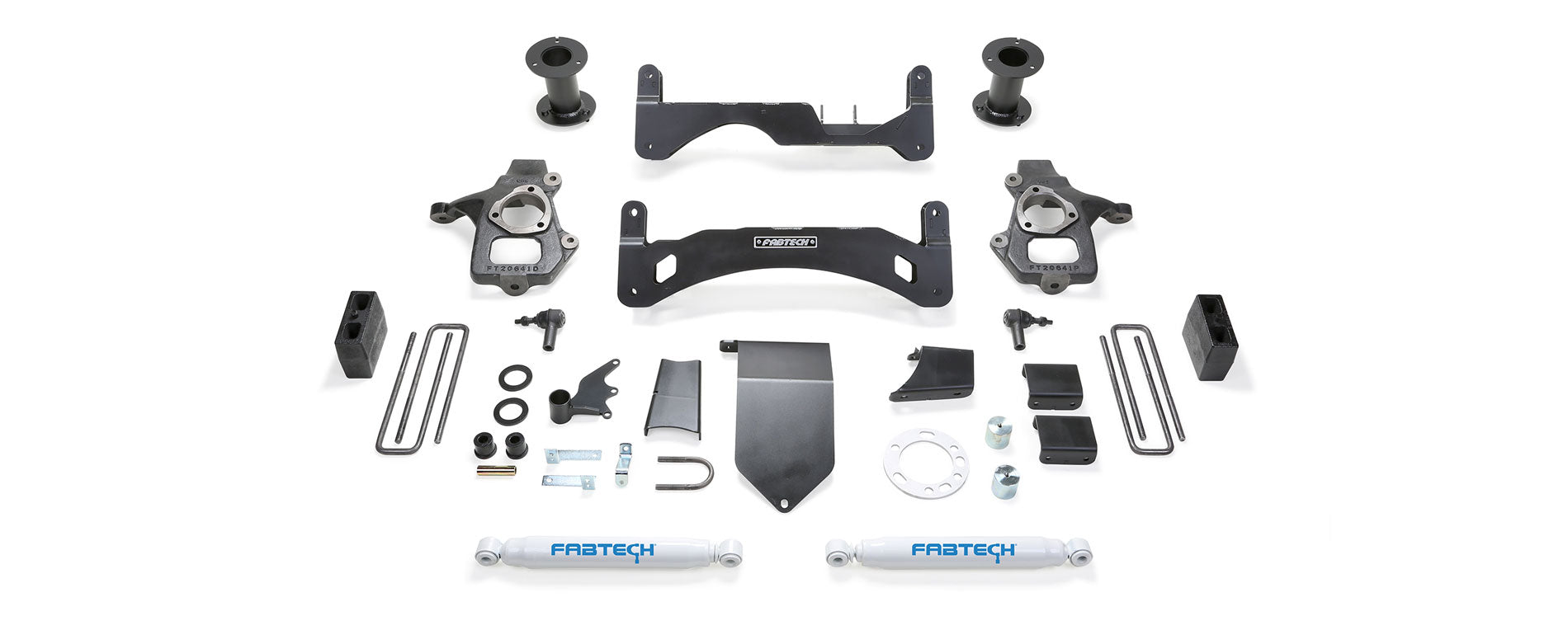 Fabtech K1084 Basic Lift System w/Shocks Fits 14-18 Sierra 1500 Silverado 1500