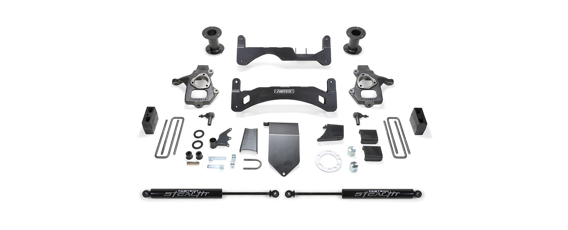 Fabtech K1084M Basic Lift System w/Shocks Fits 14-18 Sierra 1500 Silverado 1500