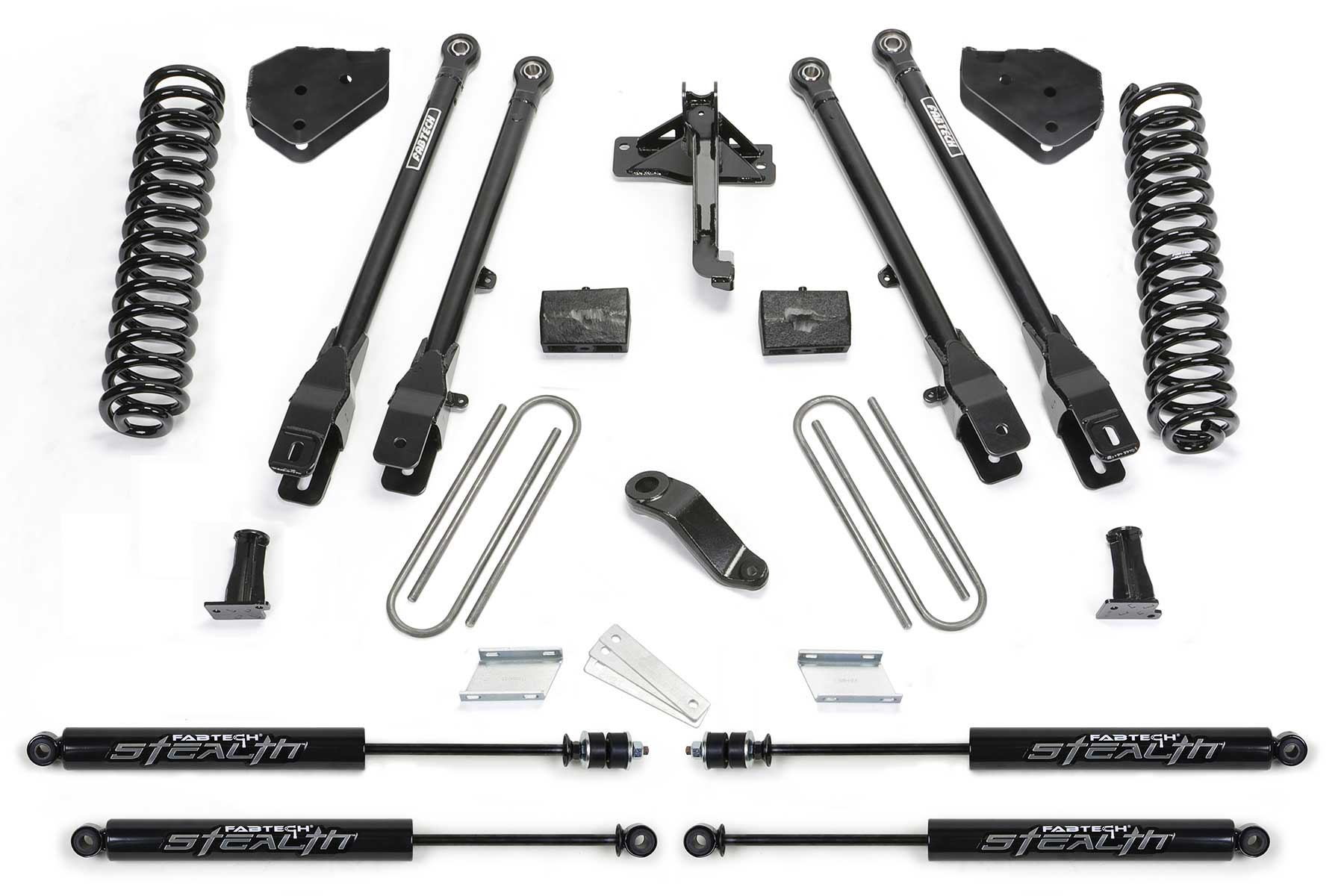 Fabtech K2284M 4 Link Lift System Fits 17-18 F-450 Super Duty F-550 Super Duty