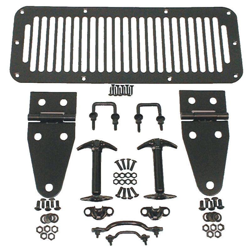 Rugged Ridge 11201.01 Hood Set Fits 76-95 CJ5 CJ7 Scrambler Wrangler (YJ)