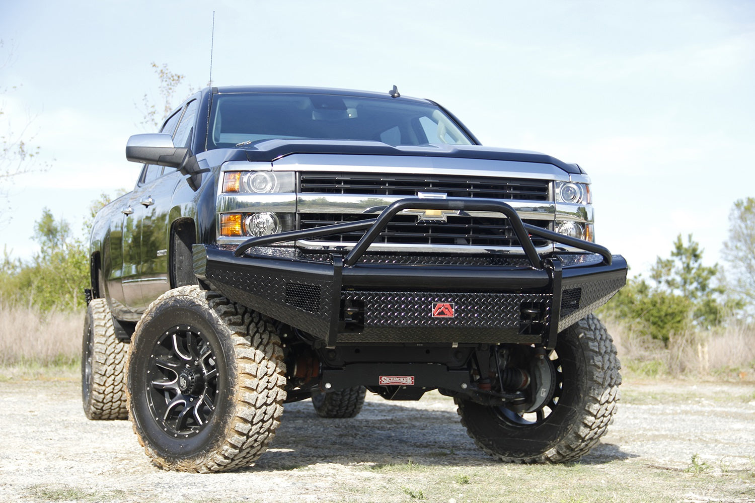 Fab Fours CH08-S2062-1 Black Steel Front Ranch Bumper