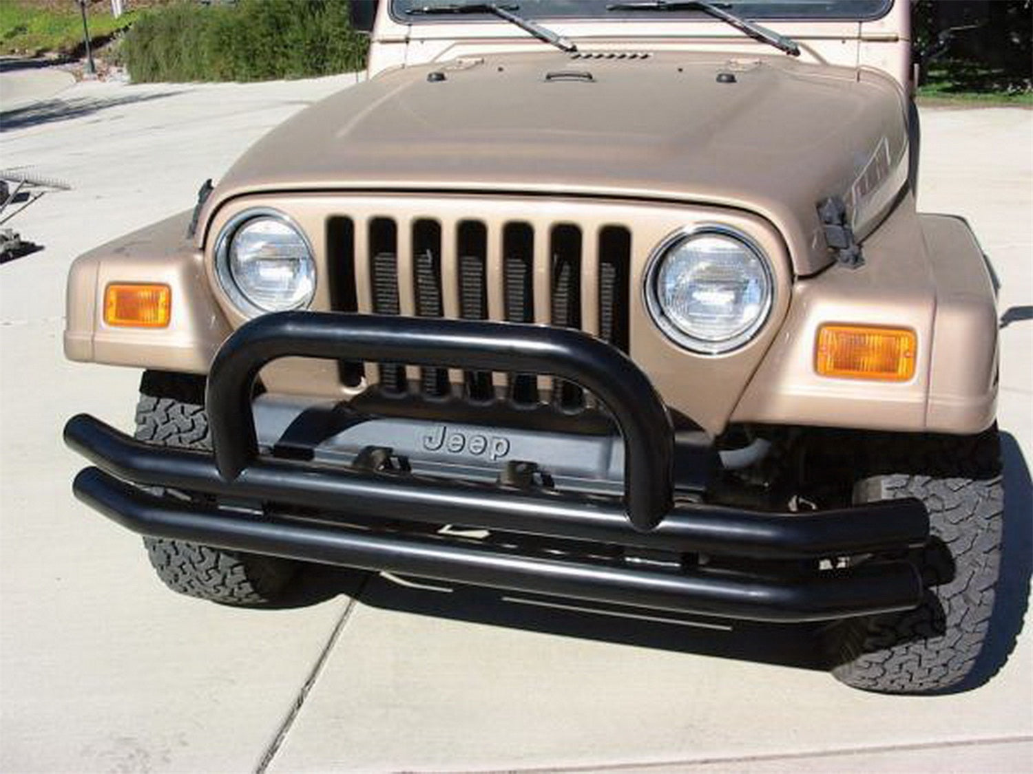 Rampage 8620 Front Double Tube Bumper Fits CJ5 CJ7 Wrangler (TJ) Wrangler (YJ)