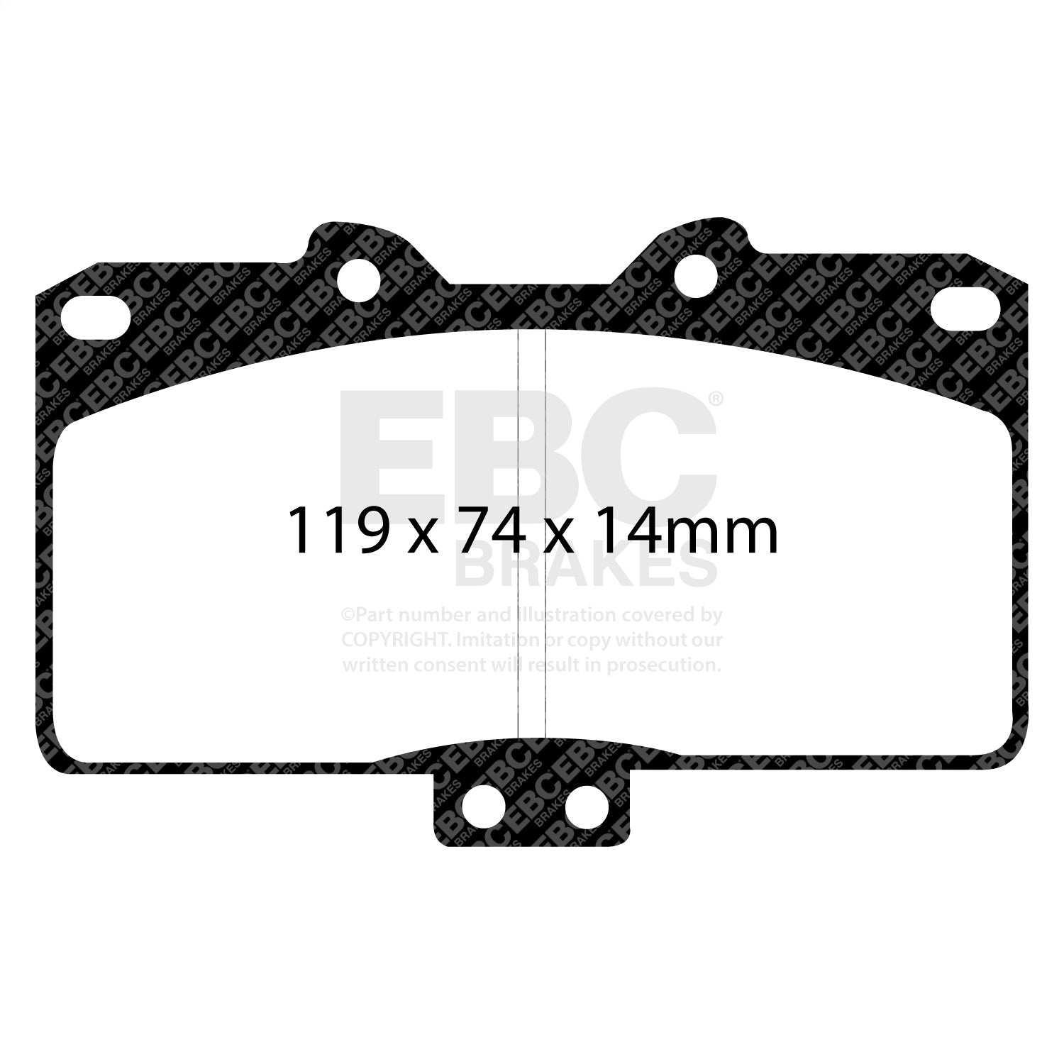 EBC Brakes DP41097R Yellowstuff Street And Track Brake Pads Fits 3000GT Stealth