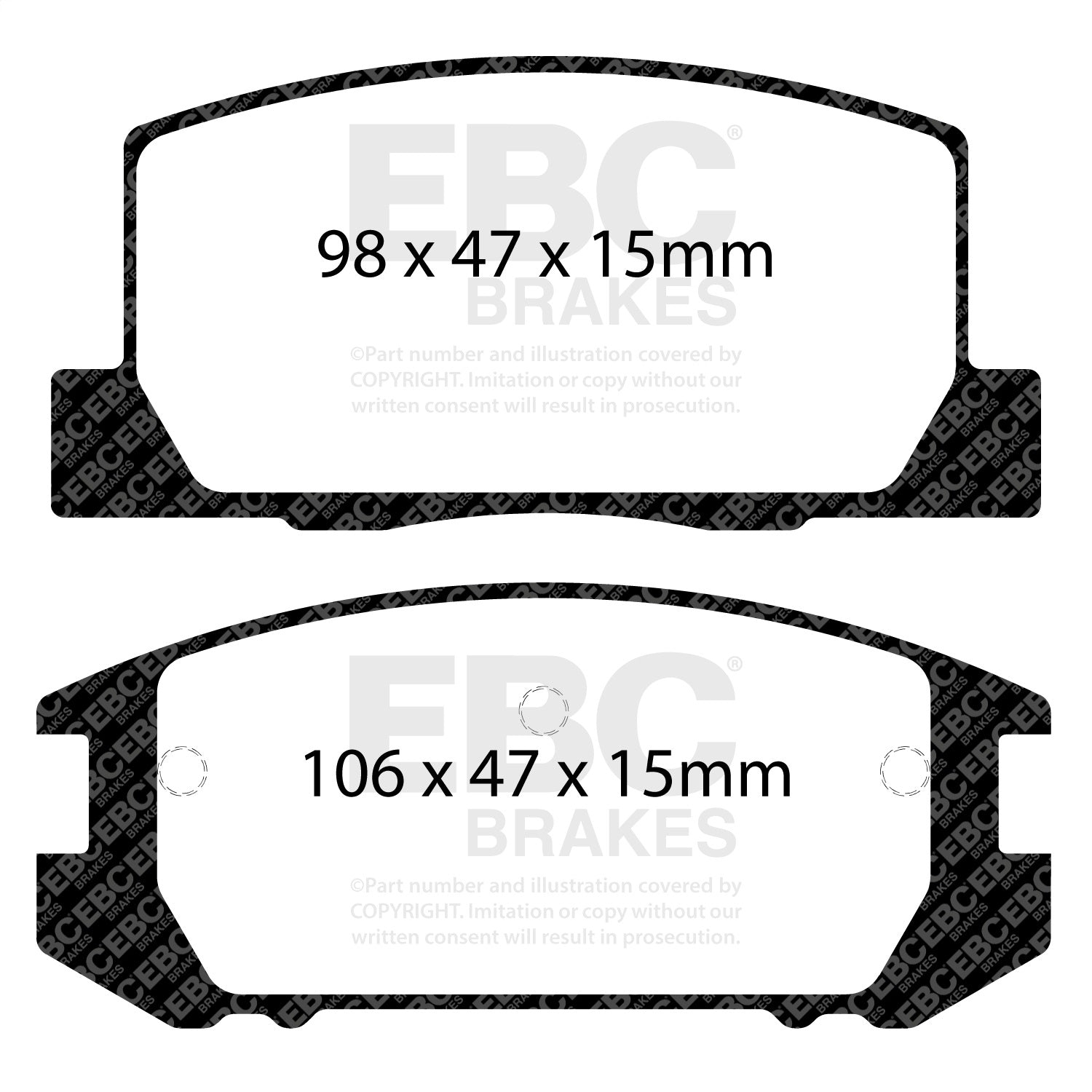 EBC Brakes DP41107R Yellowstuff Street And Track Brake Pads Fits MR2 MR2 Spyder