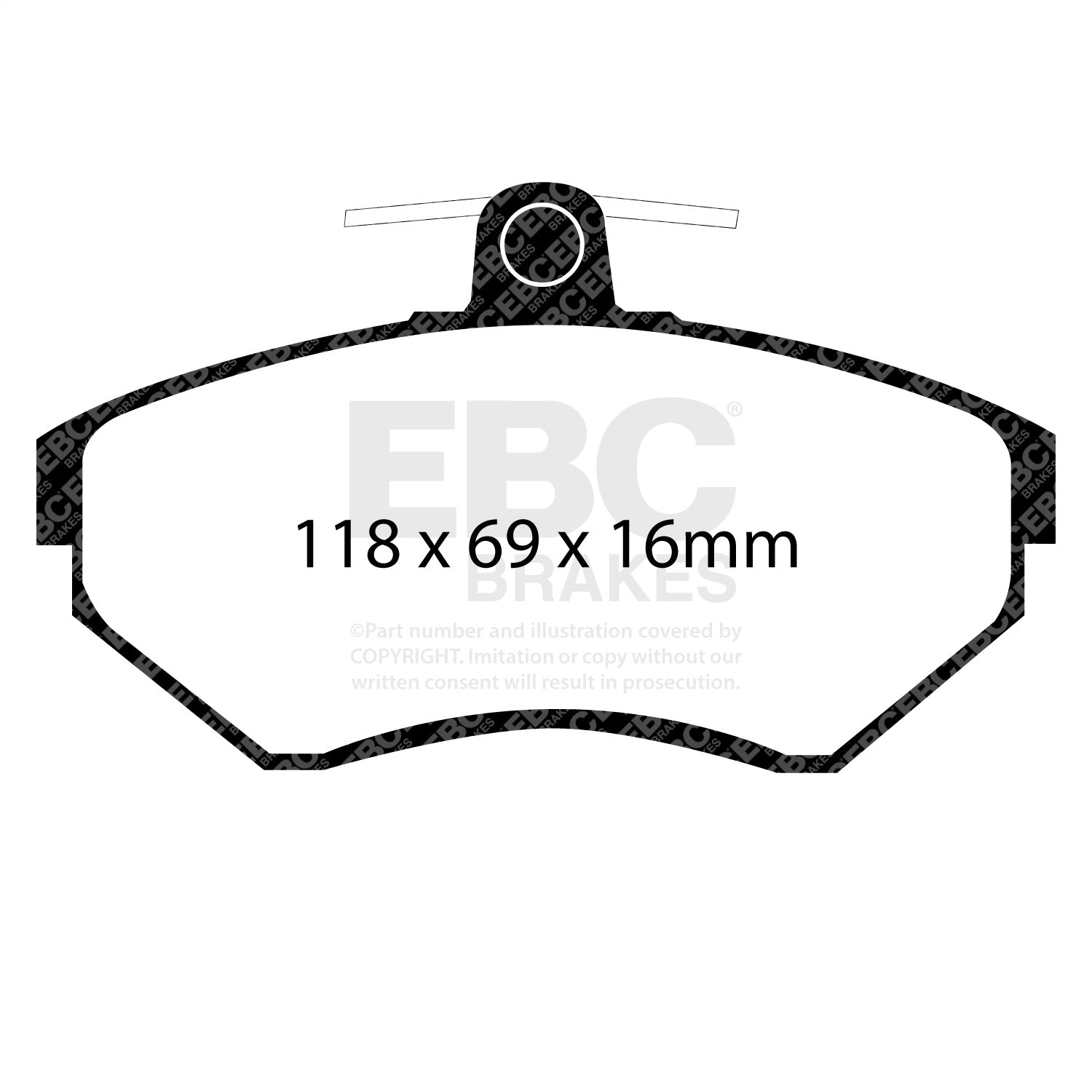 EBC Brakes DP41112R Yellowstuff Street And Track Brake Pads Fits Golf Jetta