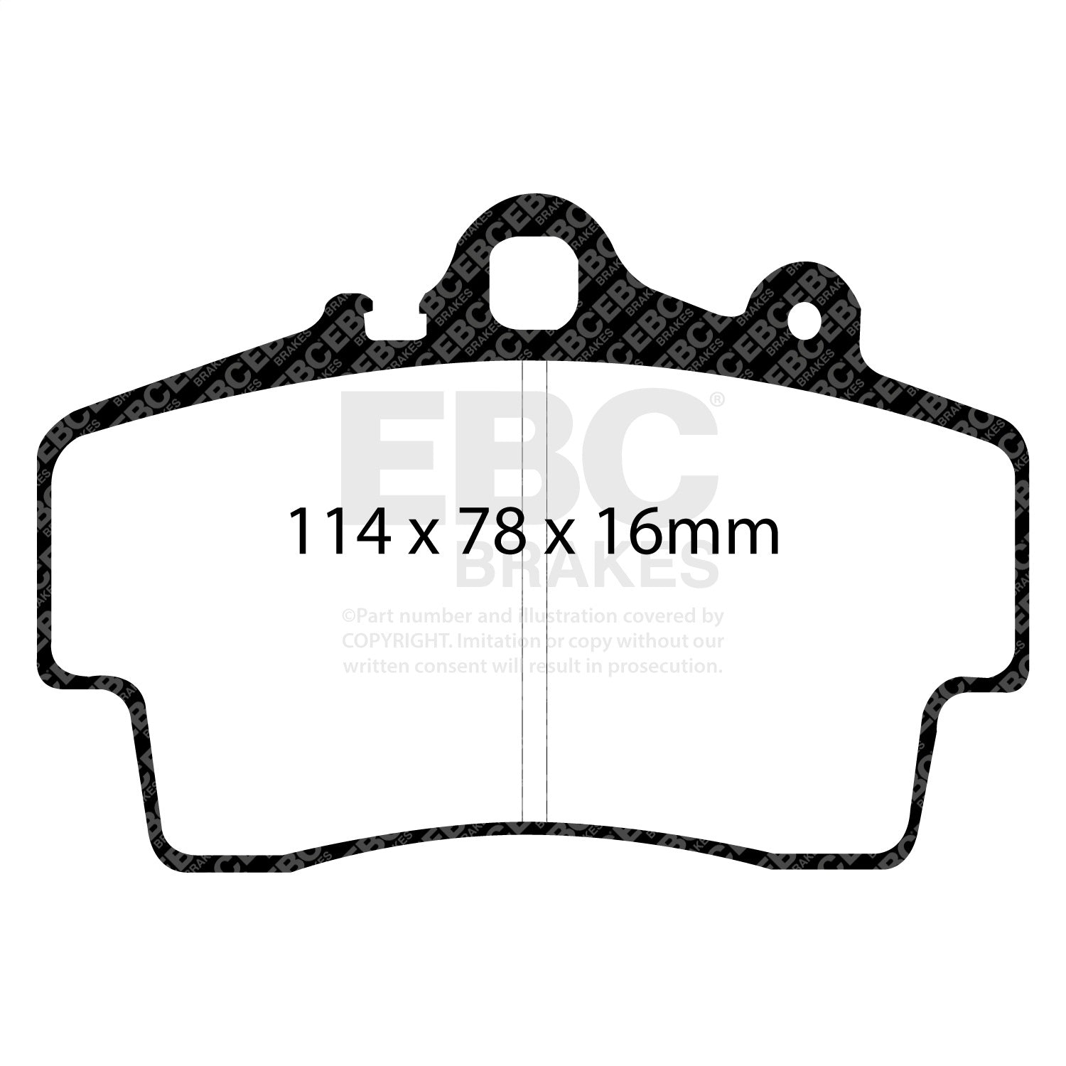 EBC Brakes DP41207R Yellowstuff Street And Track Brake Pads Fits Boxster Cayman
