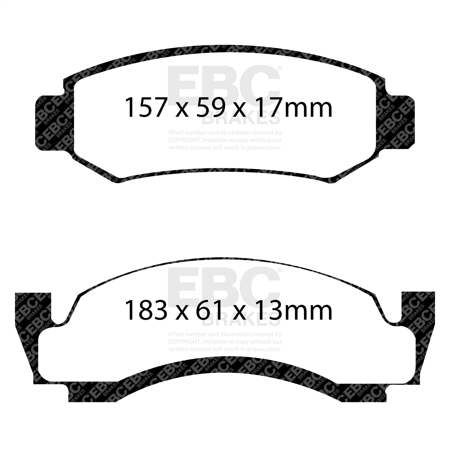 EBC Brakes DP61261 6000 Series Greenstuff Truck/SUV Brakes Disc Pads