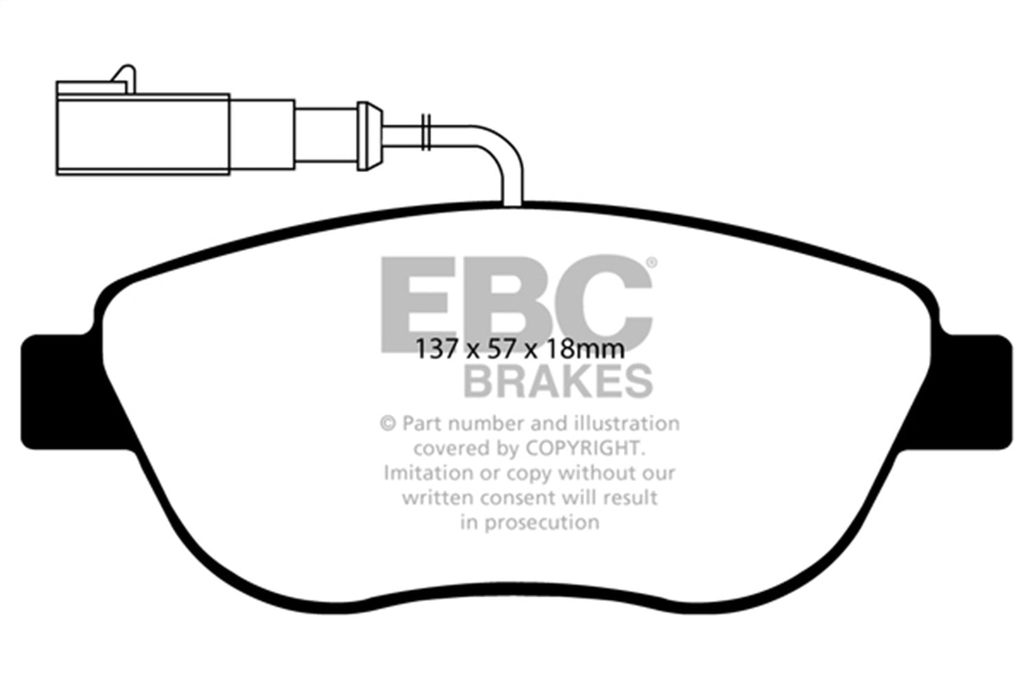 EBC Brakes DP31383C Redstuff Ceramic Low Dust Brake Pads Fits 12-13 500