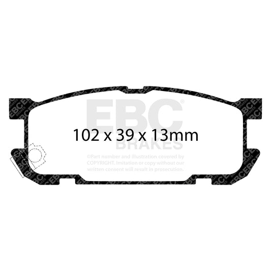 EBC Brakes DP41453R Yellowstuff Street And Track Brake Pads Fits 01-03 Miata