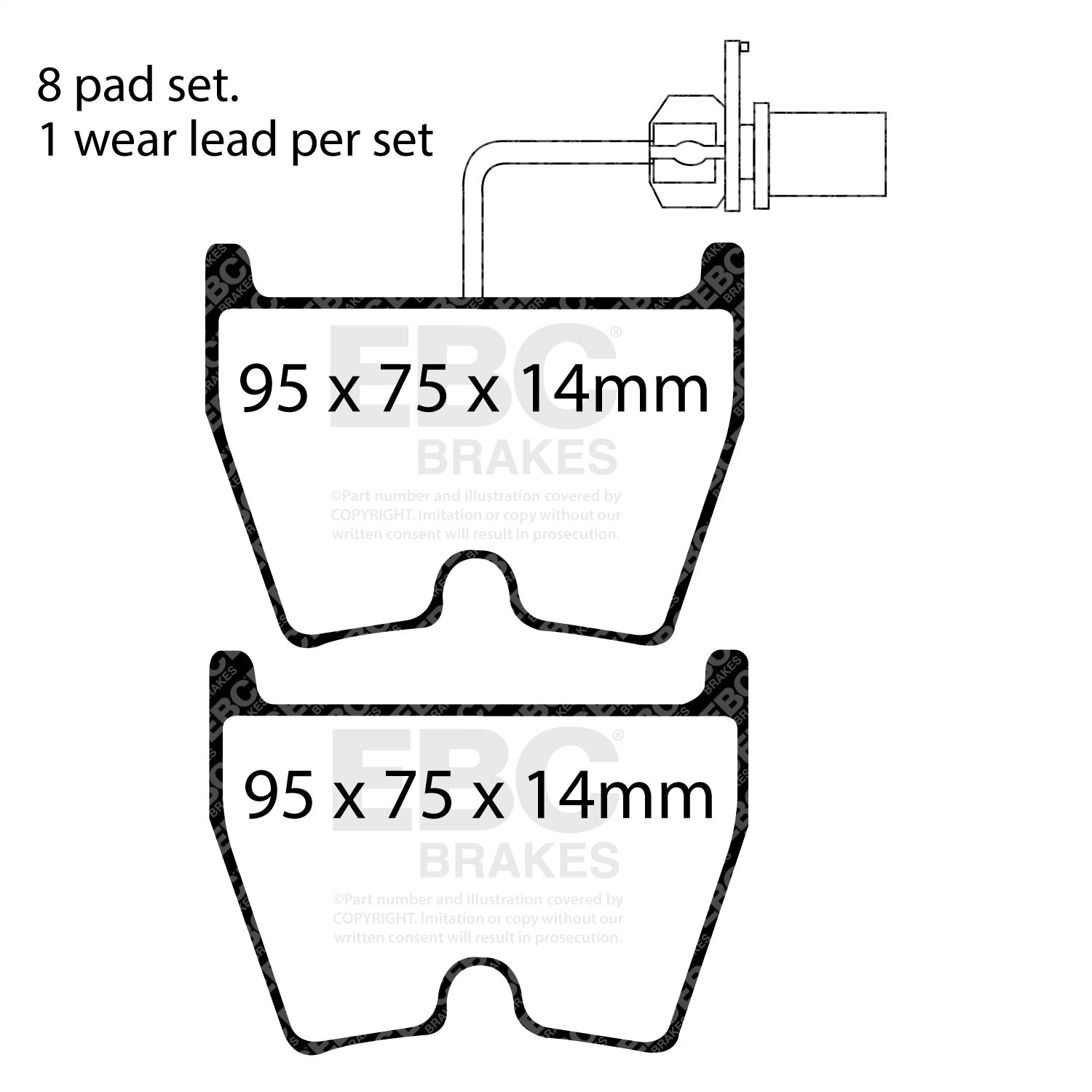 EBC Brakes DP31513C Redstuff Ceramic Low Dust Brake Pads