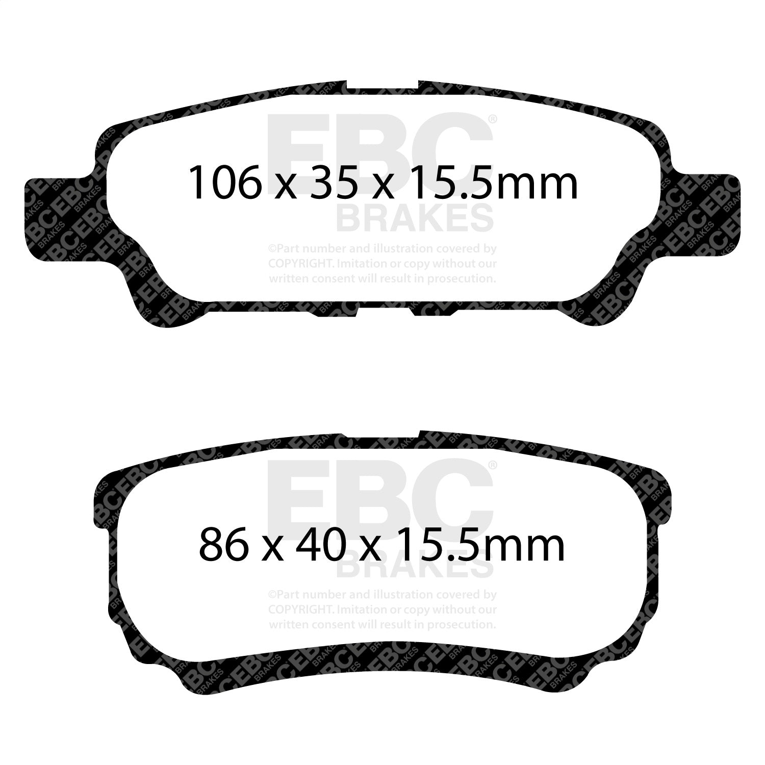 EBC Brakes DP31563C Redstuff Ceramic Low Dust Brake Pads