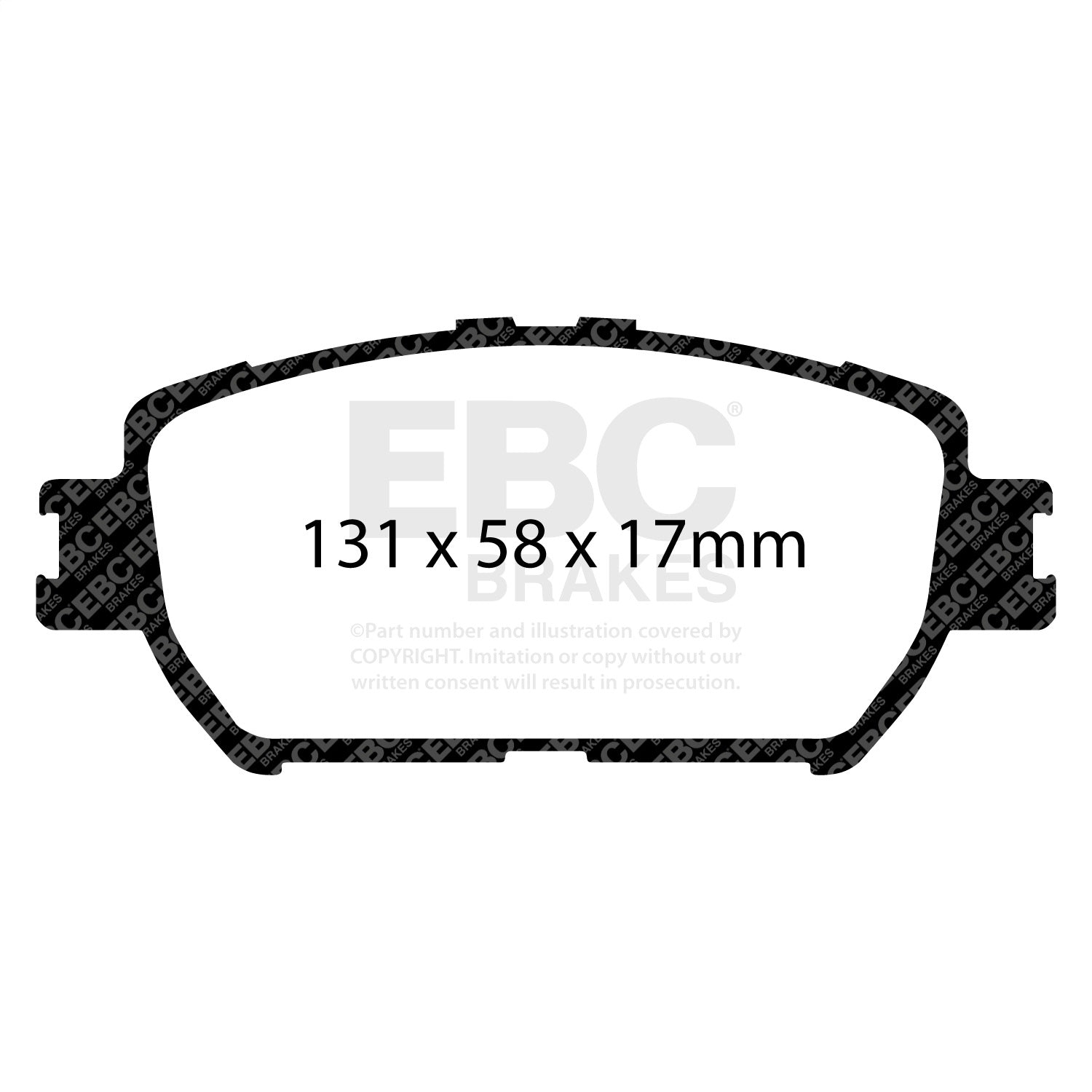 EBC Brakes DP31642C Redstuff Ceramic Low Dust Brake Pads Fits Camry GS300 IS250