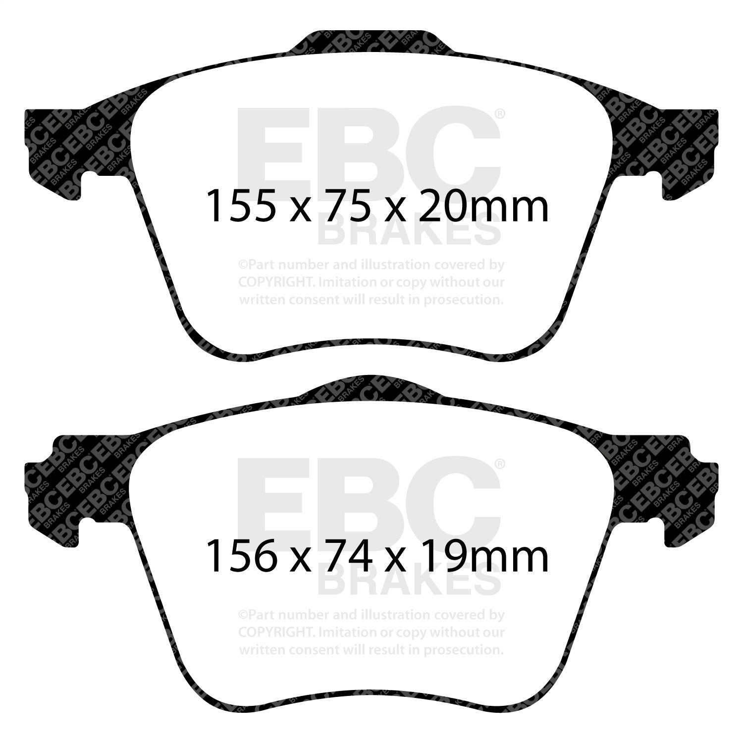 EBC Brakes DP31690C Redstuff Ceramic Low Dust Brake Pads Fits 03-14 XC90
