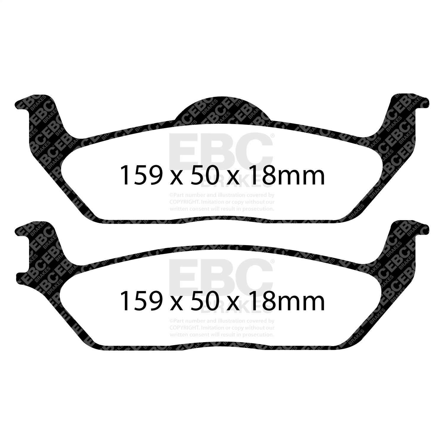 EBC Brakes DP41697R Yellowstuff Street And Track Brake Pads Fits F-150 Mark LT