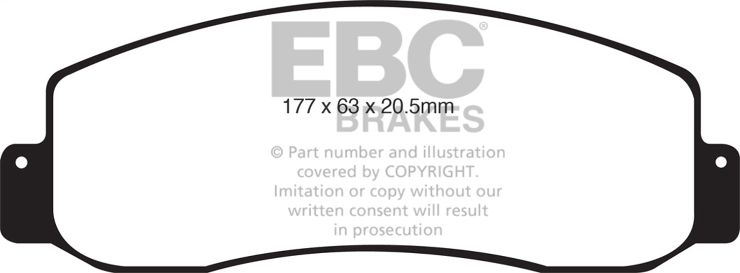 EBC Brakes DP61777 6000 Series Greenstuff Truck/SUV Brakes Disc Pads