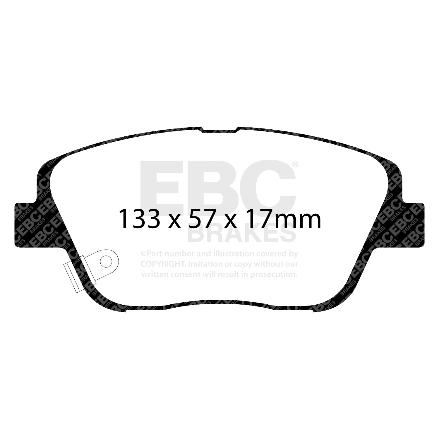 EBC Brakes DP31864C Redstuff Ceramic Low Dust Brake Pads Fits Optima Sonata