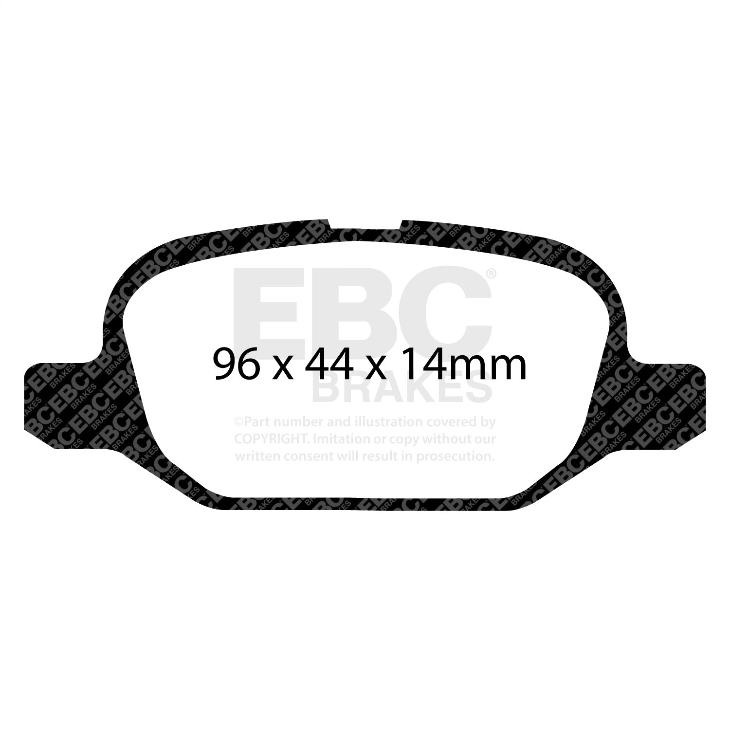 EBC Brakes DP41880R Yellowstuff Street And Track Brake Pads Fits 12-18 500
