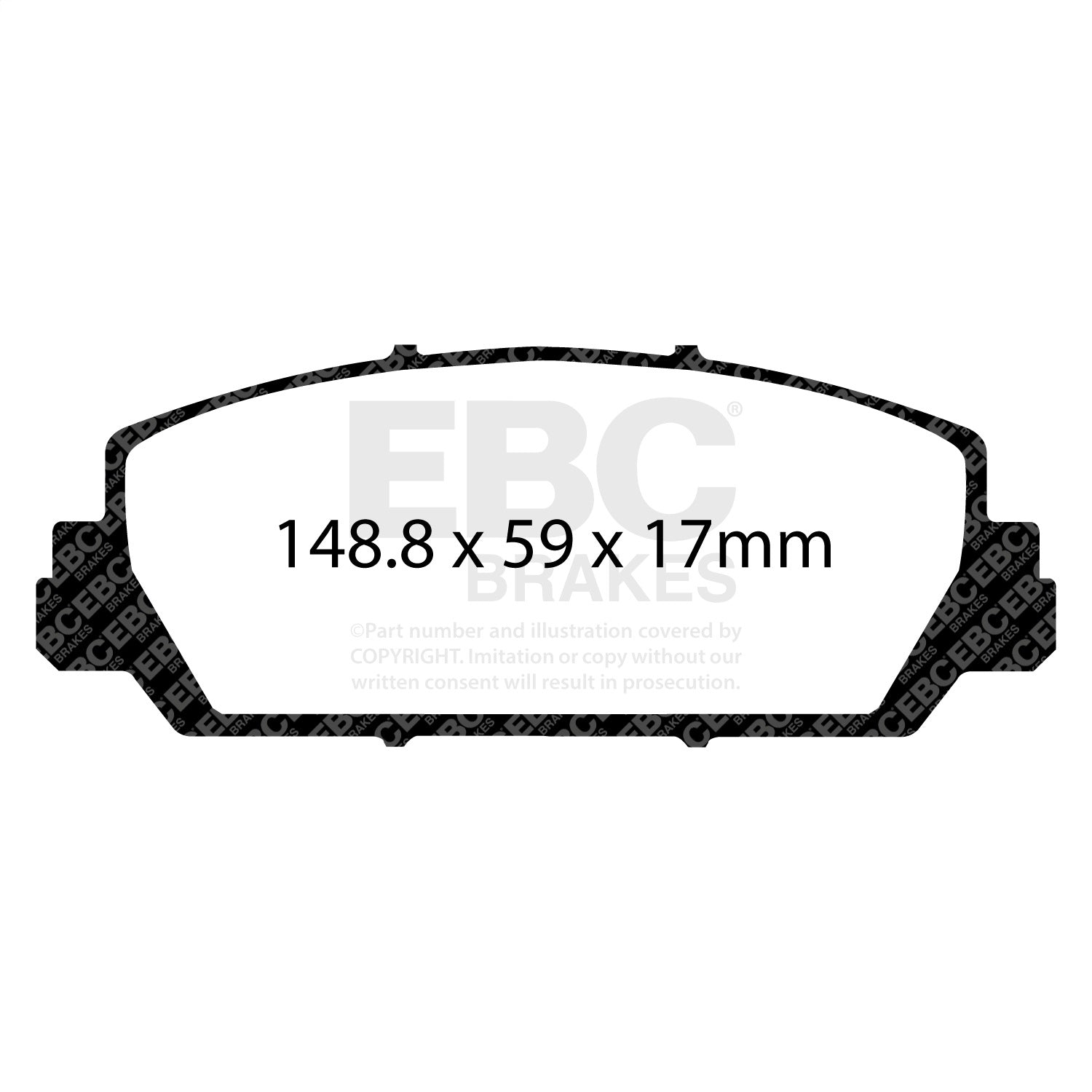 EBC Brakes DP31896C Redstuff Ceramic Low Dust Brake Pads Fits Civic RDX RLX