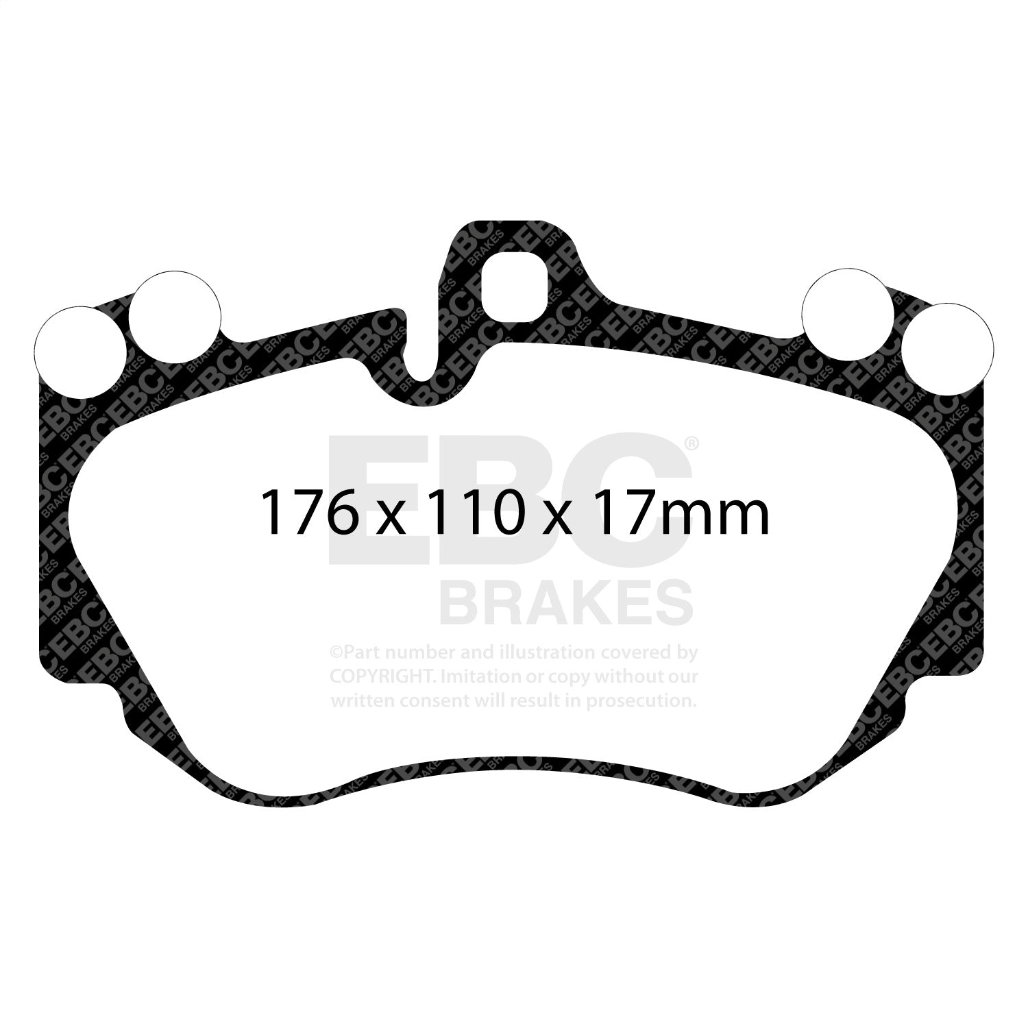 EBC Brakes DP31905C Redstuff Ceramic Low Dust Brake Pads Fits Cayenne Murcielago