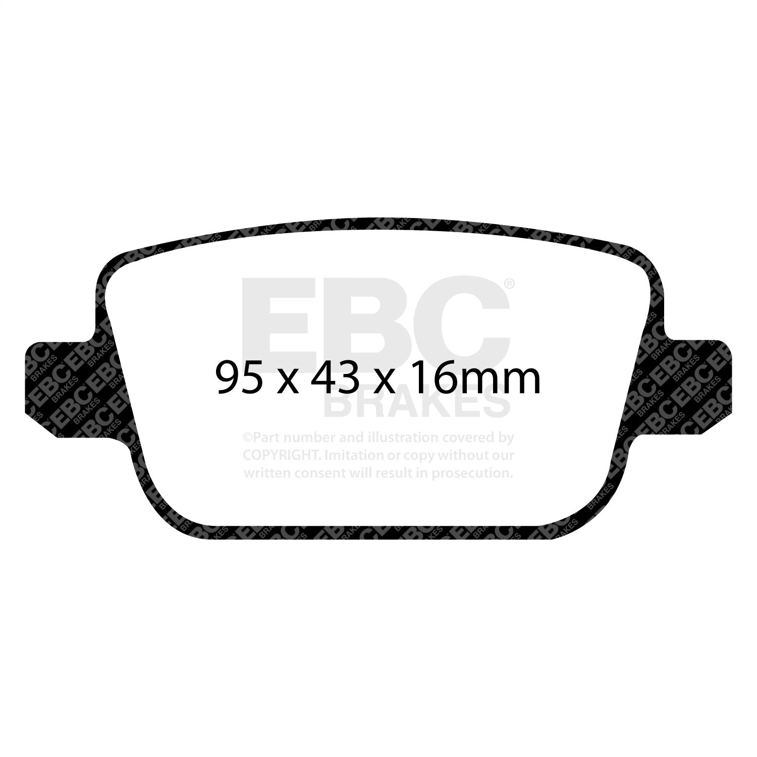 EBC Brakes DP61933 6000 Series Greenstuff Truck/SUV Brakes Disc Pads Fits LR2