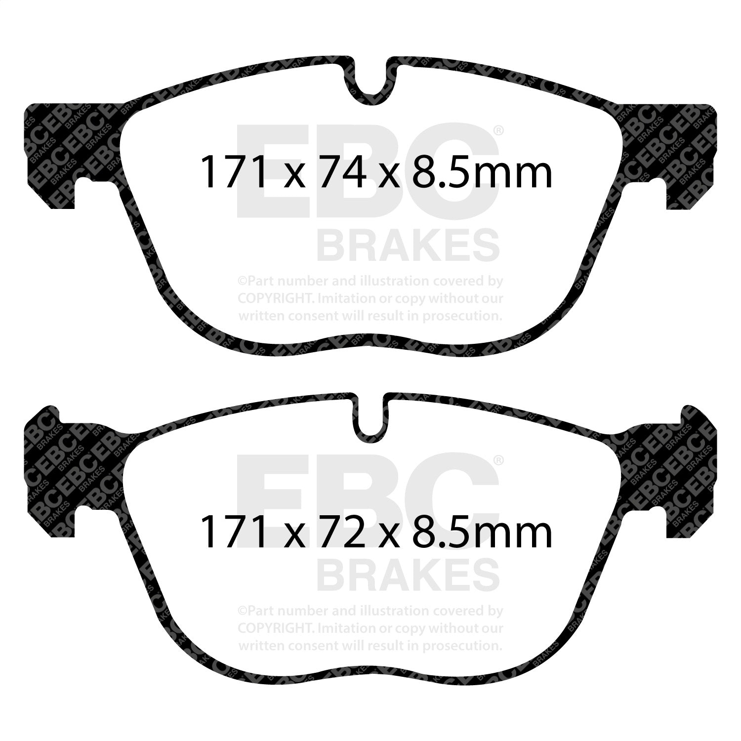 EBC Brakes DP31938C Redstuff Ceramic Low Dust Brake Pads Fits 07-19 X4 X5 X6