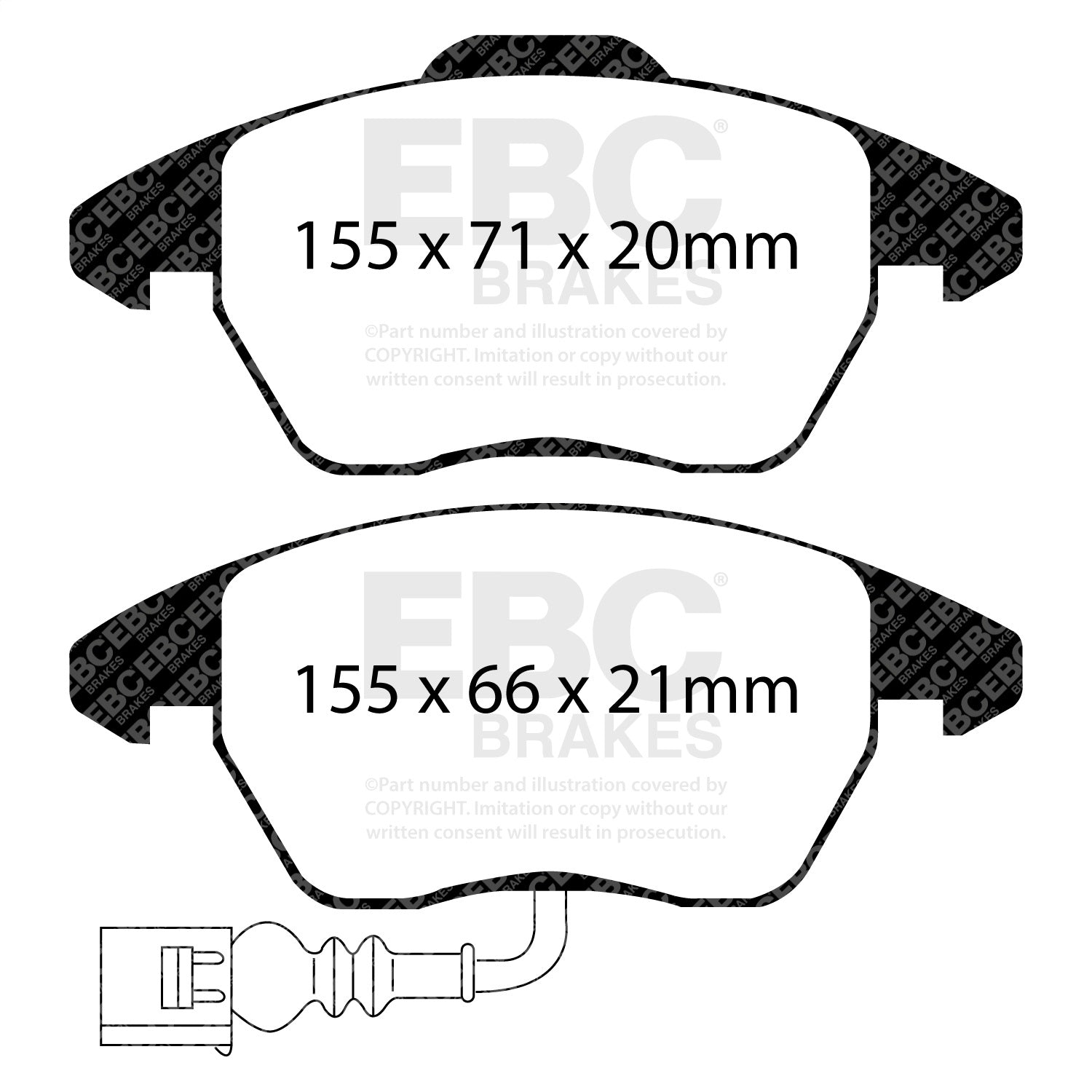 EBC Brakes DP41945R Yellowstuff Street And Track Brake Pads Fits TT TT Quattro