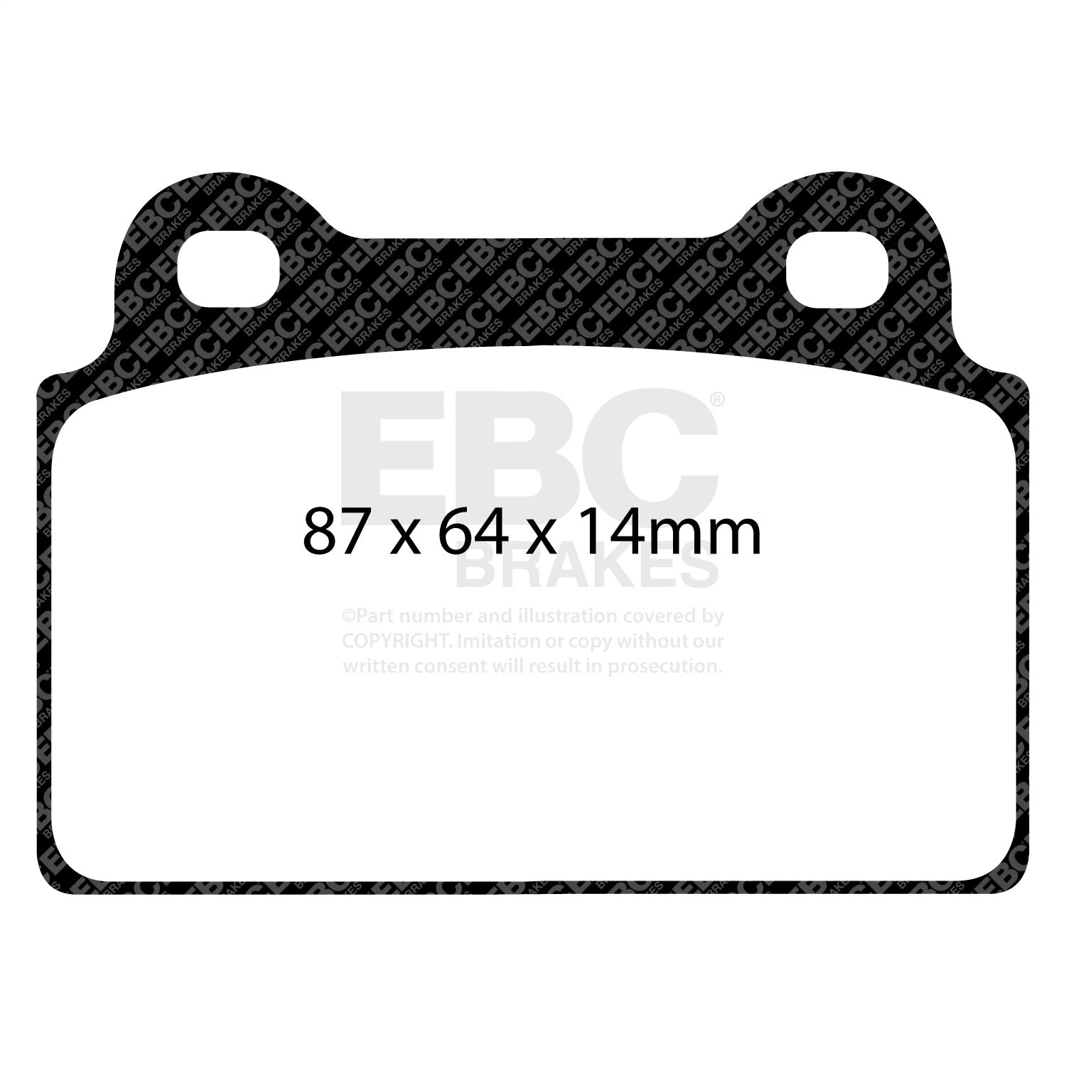 EBC Brakes DP41985R Yellowstuff Street And Track Brake Pads Fits 08-15 Lancer