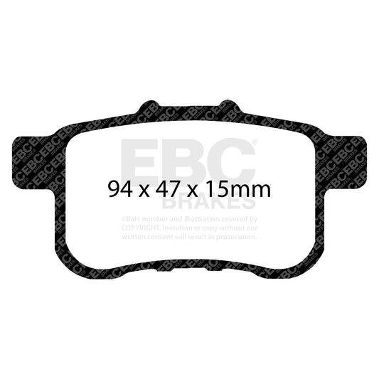 EBC Brakes DP21987 Greenstuff 2000 Series Sport Brake Pads Fits 07-18 Accord TSX
