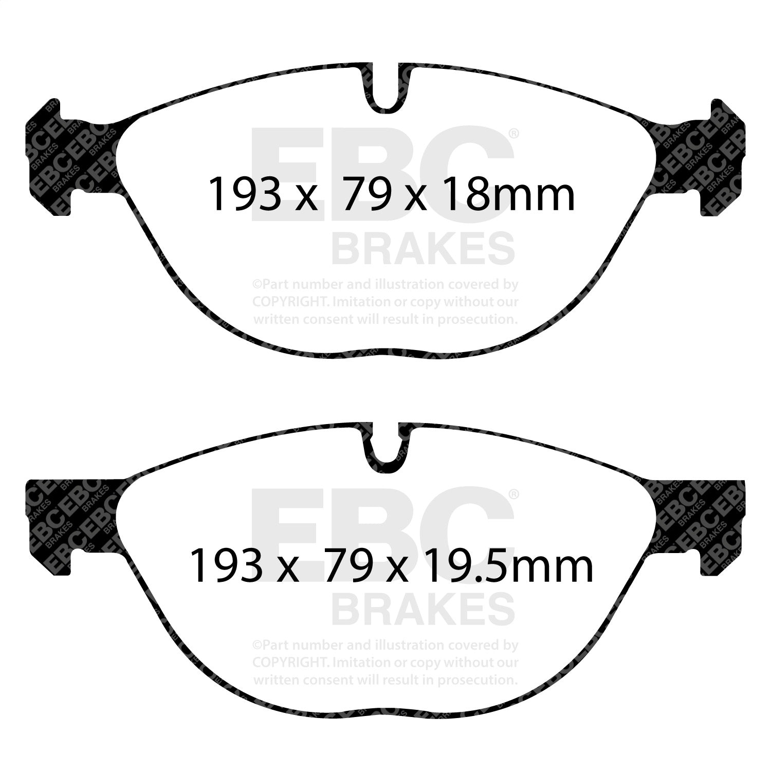 EBC Brakes DP41994R Yellowstuff Street And Track Brake Pads Fits 08-19 X5 X6