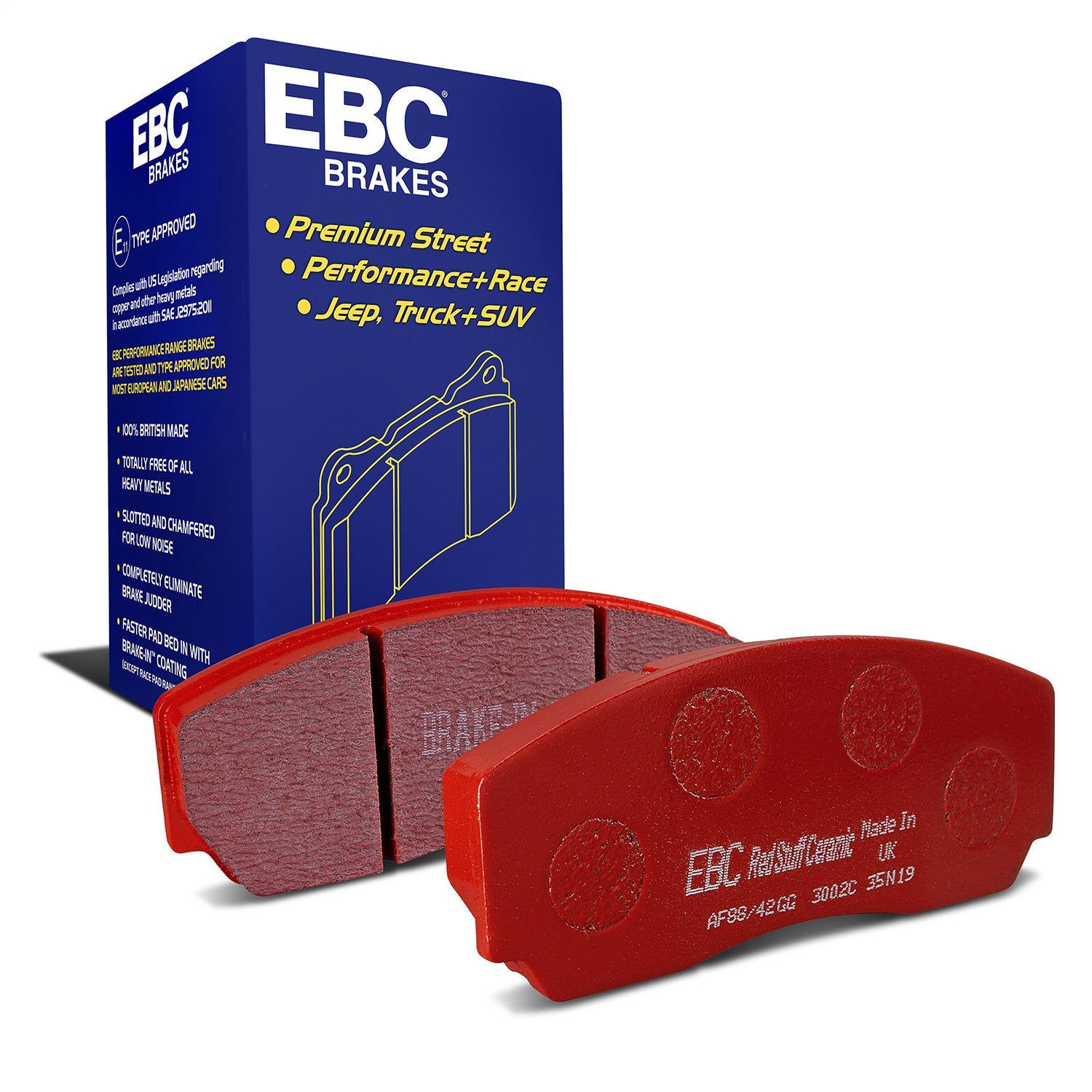 EBC Brakes DP3002C Redstuff Ceramic Low Dust Brake Pads Fits 93-04 Esprit Virage