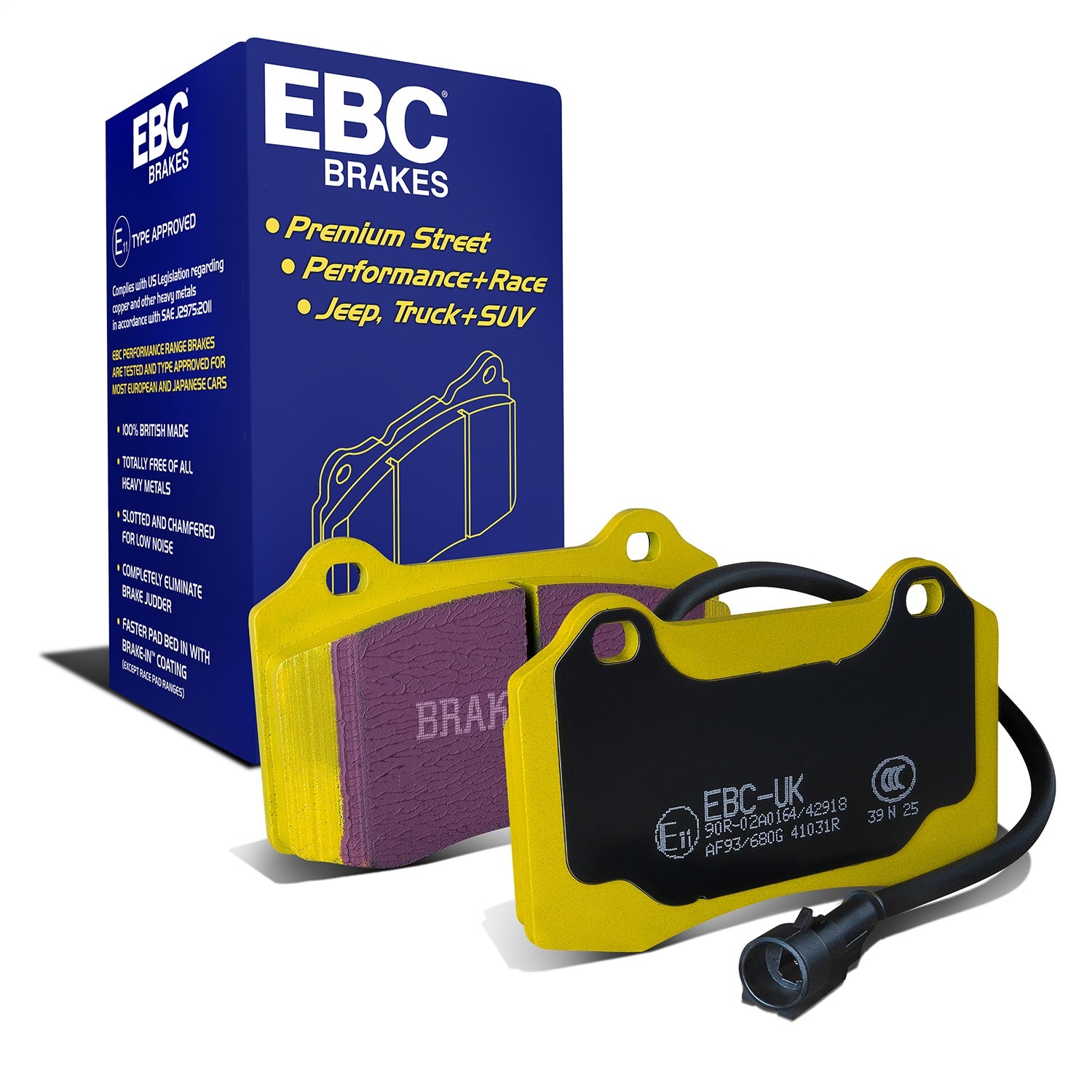 EBC Brakes DP41031R Yellowstuff Street And Track Brake Pads Fits 92-02 Viper