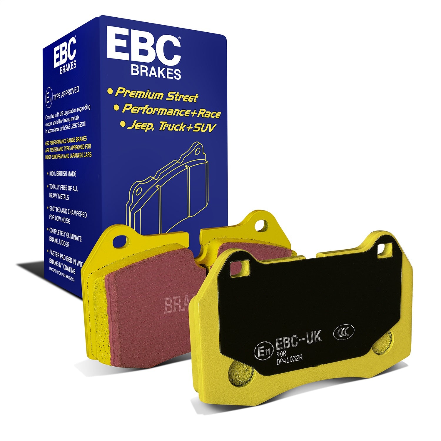 EBC Brakes DP41032R Yellowstuff Street And Track Brake Pads
