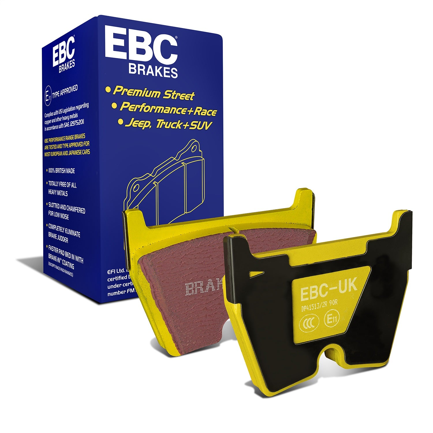 EBC Brakes DP41513R Yellowstuff Street And Track Brake Pads