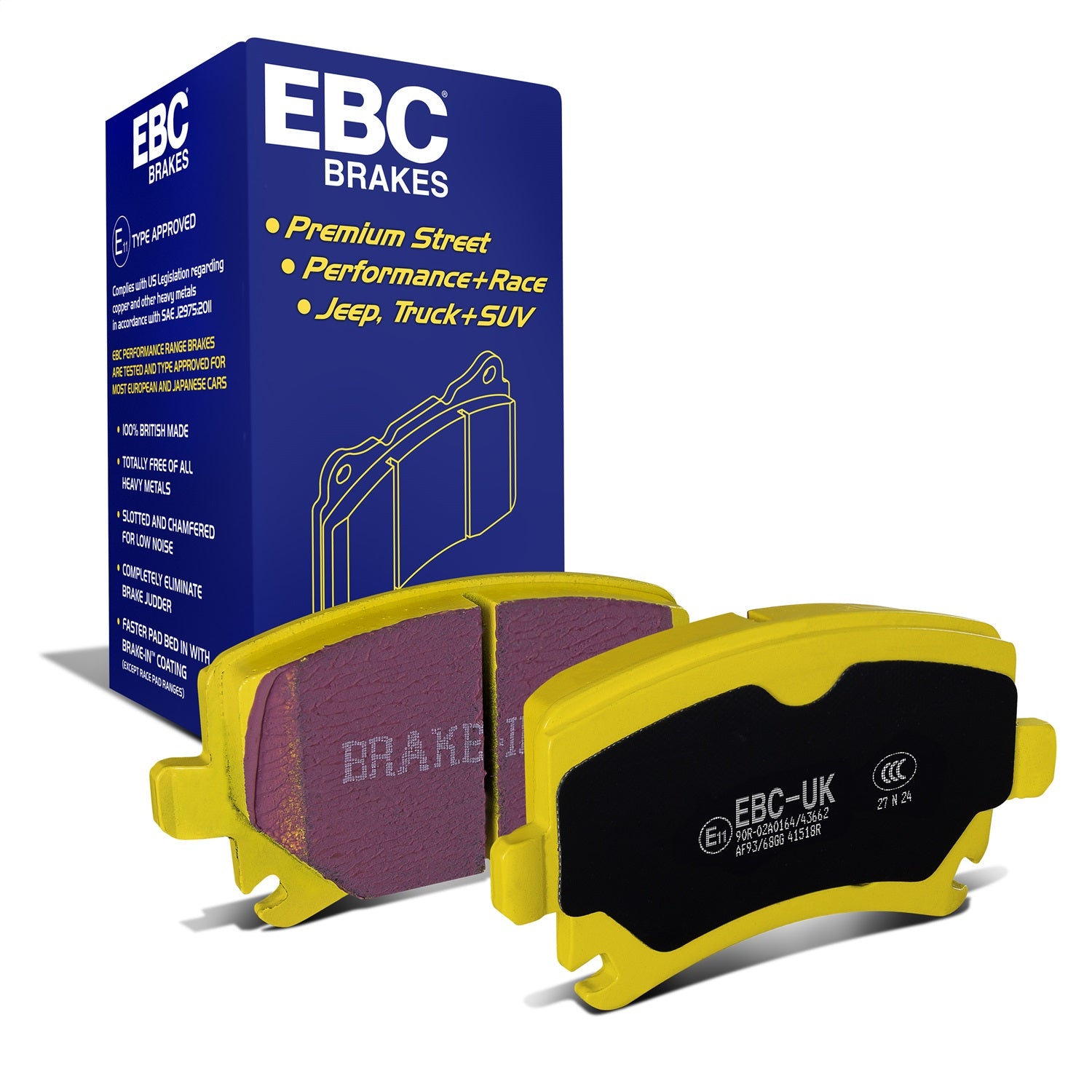 EBC Brakes DP41518R Yellowstuff Street And Track Brake Pads
