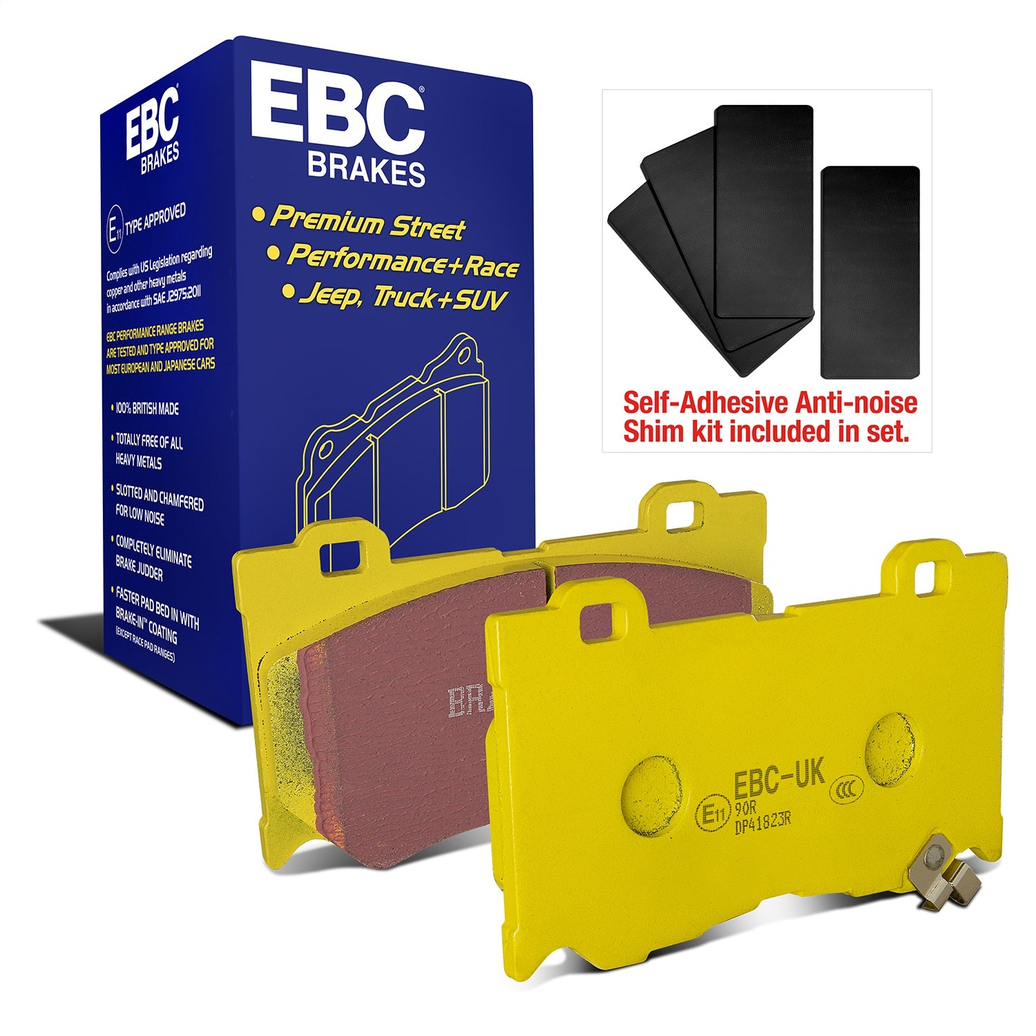 EBC Brakes DP41823R Yellowstuff Street And Track Brake Pads