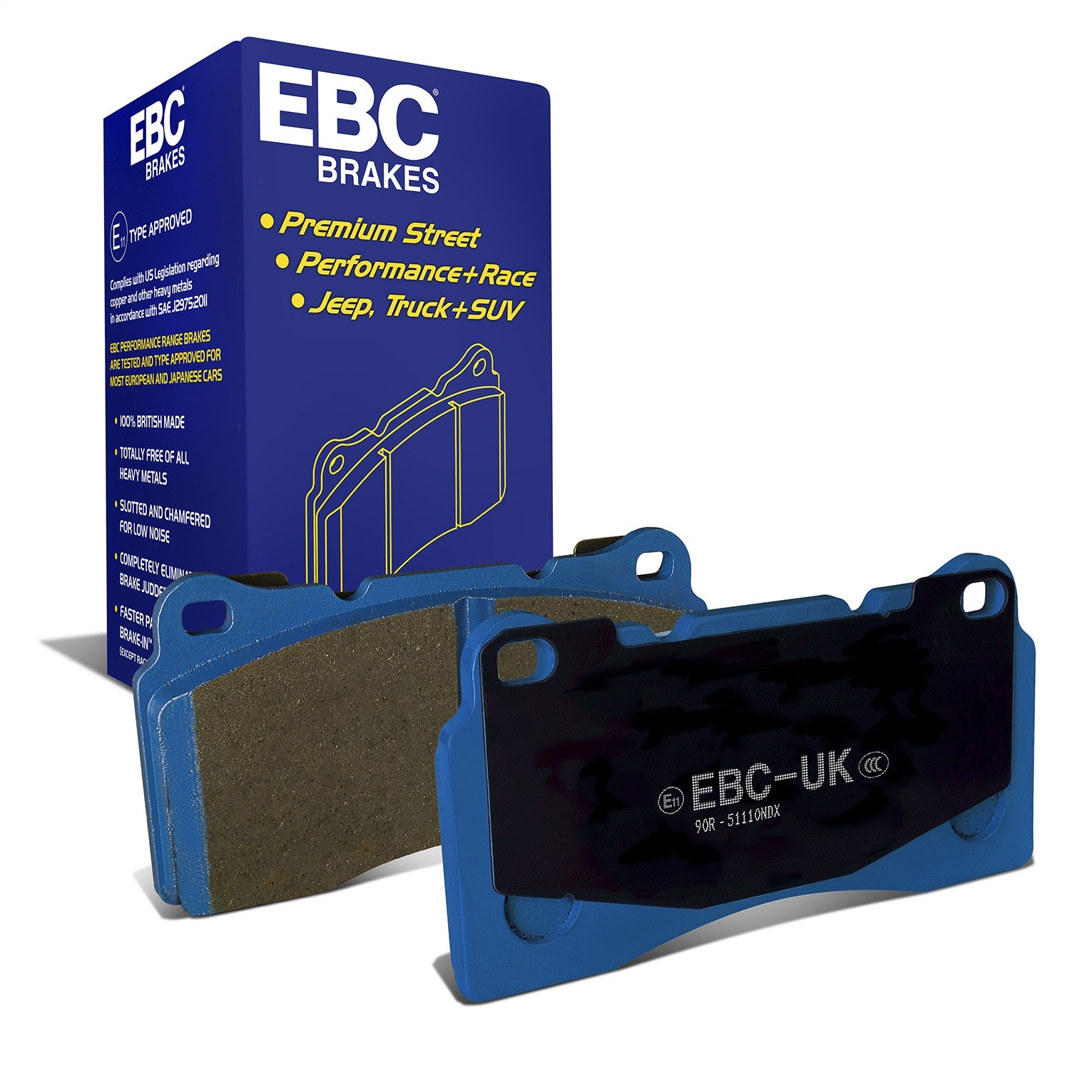 EBC Brakes DP51110NDX Bluestuff NDX Full Race Brake Pads