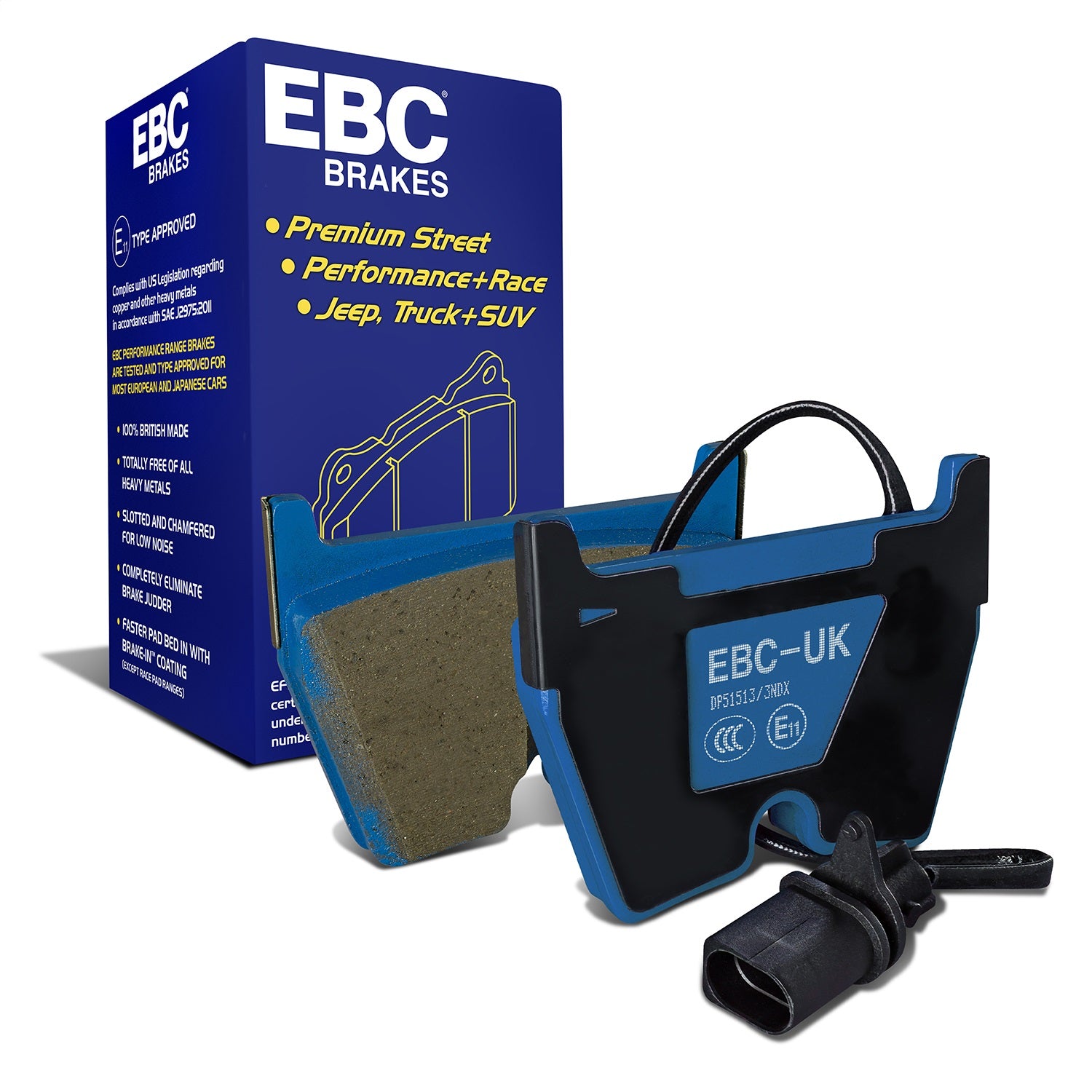 EBC Brakes DP51513/3NDX Bluestuff NDX Full Race Brake Pads