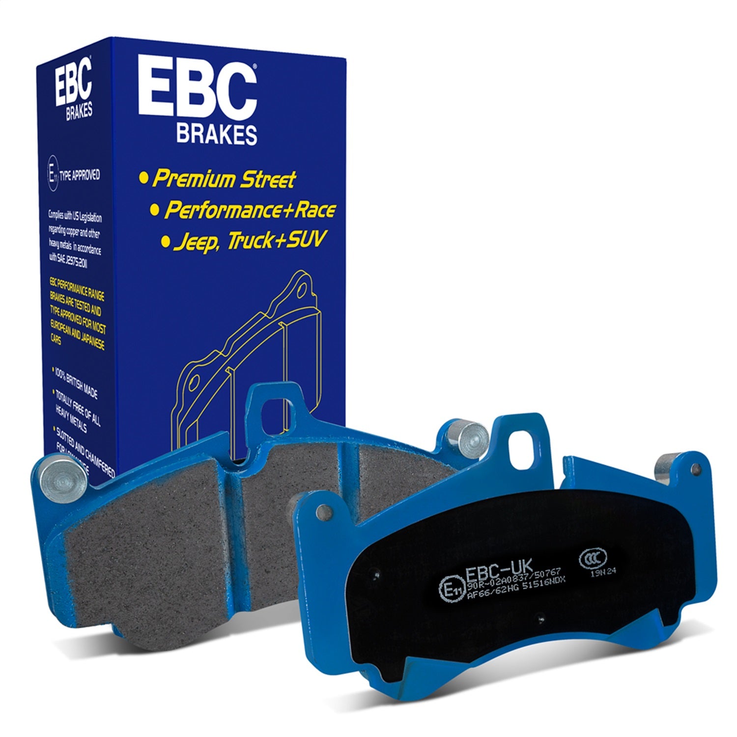 EBC Brakes DP51516NDX Bluestuff NDX Full Race Brake Pads Fits 02-14 911